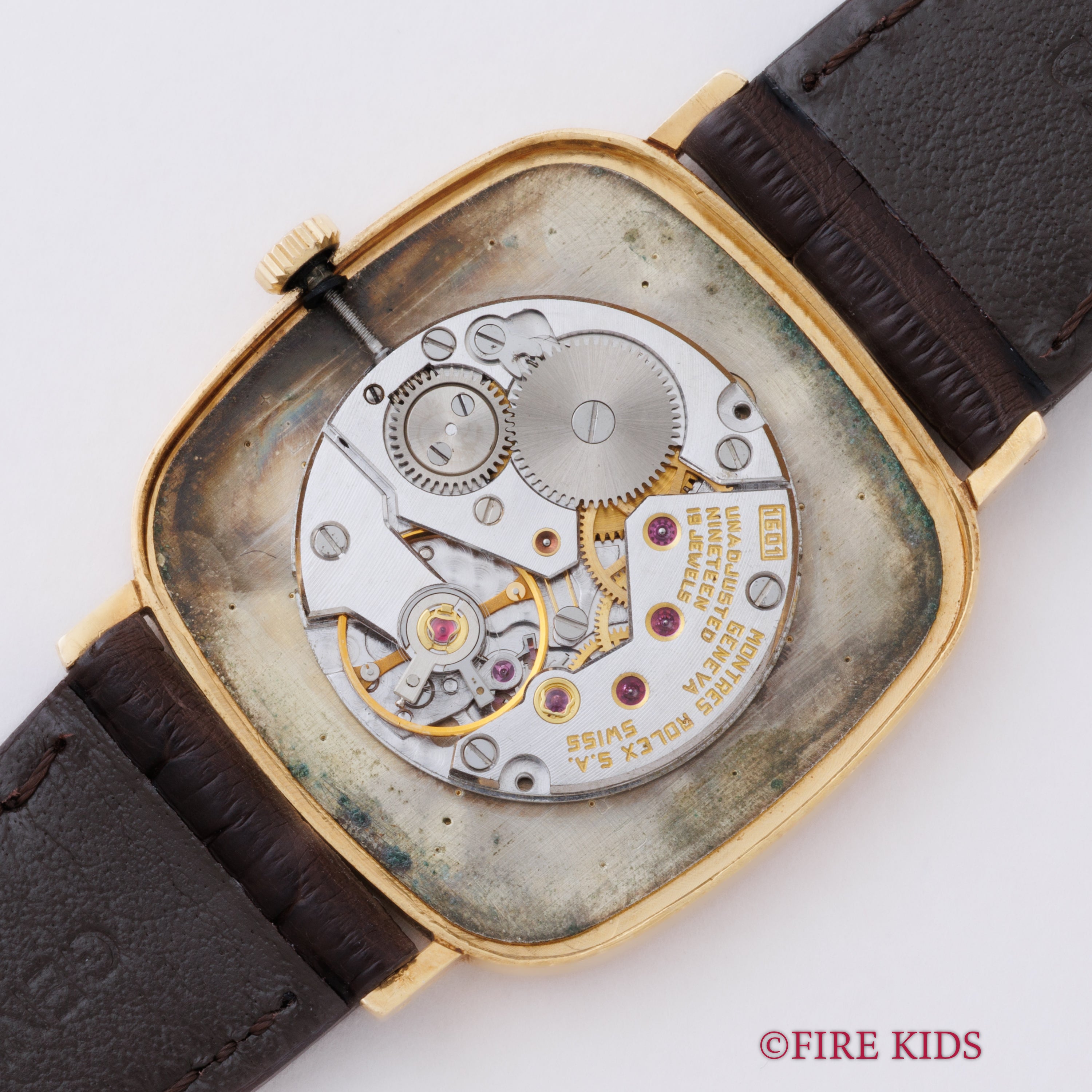 ロレックス チェリーニ スクエア Ref.4114 18金イエローゴールド 純正尾錠付き ギャラ付き