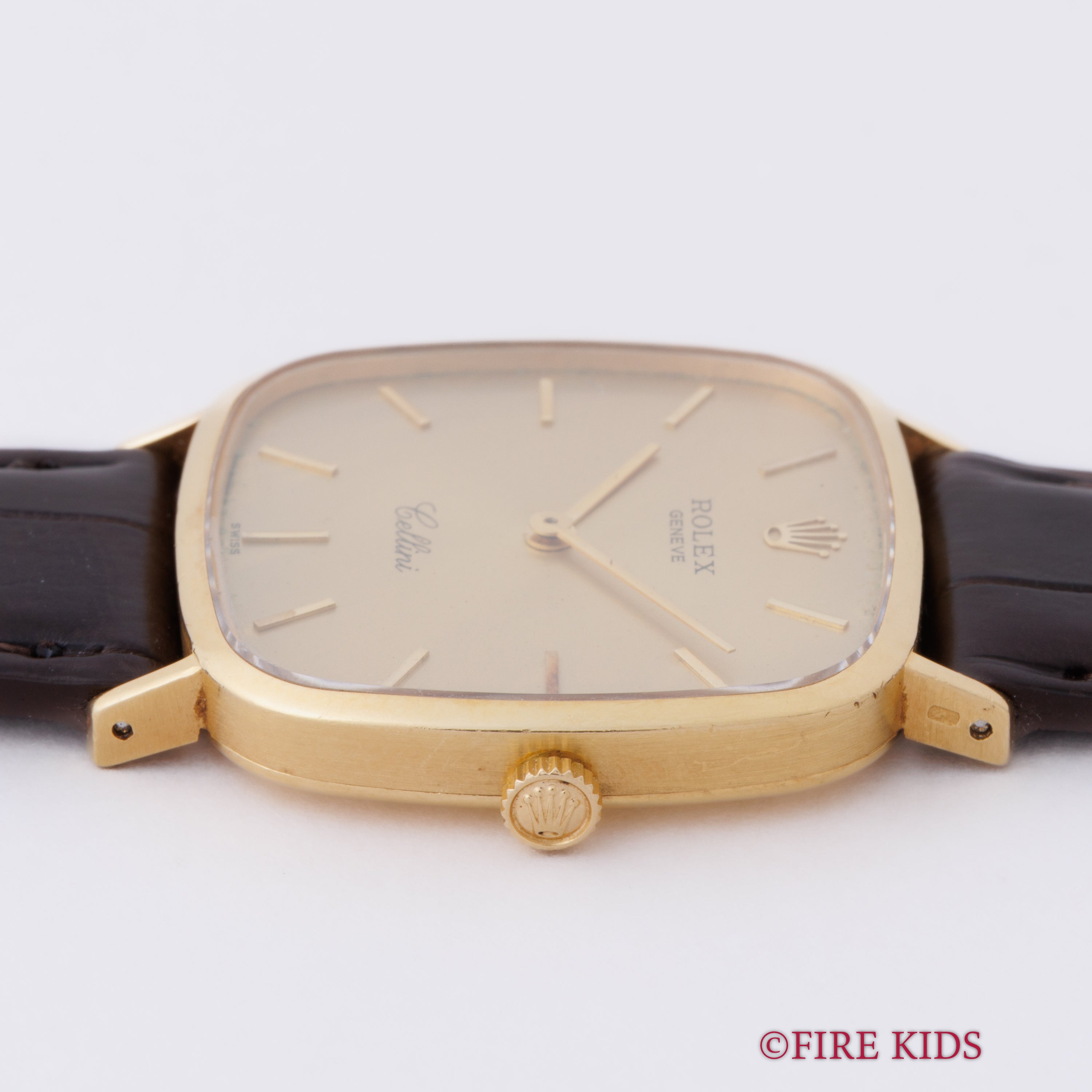 ロレックス チェリーニ スクエア Ref.4114 18金イエローゴールド 純正尾錠付き ギャラ付き