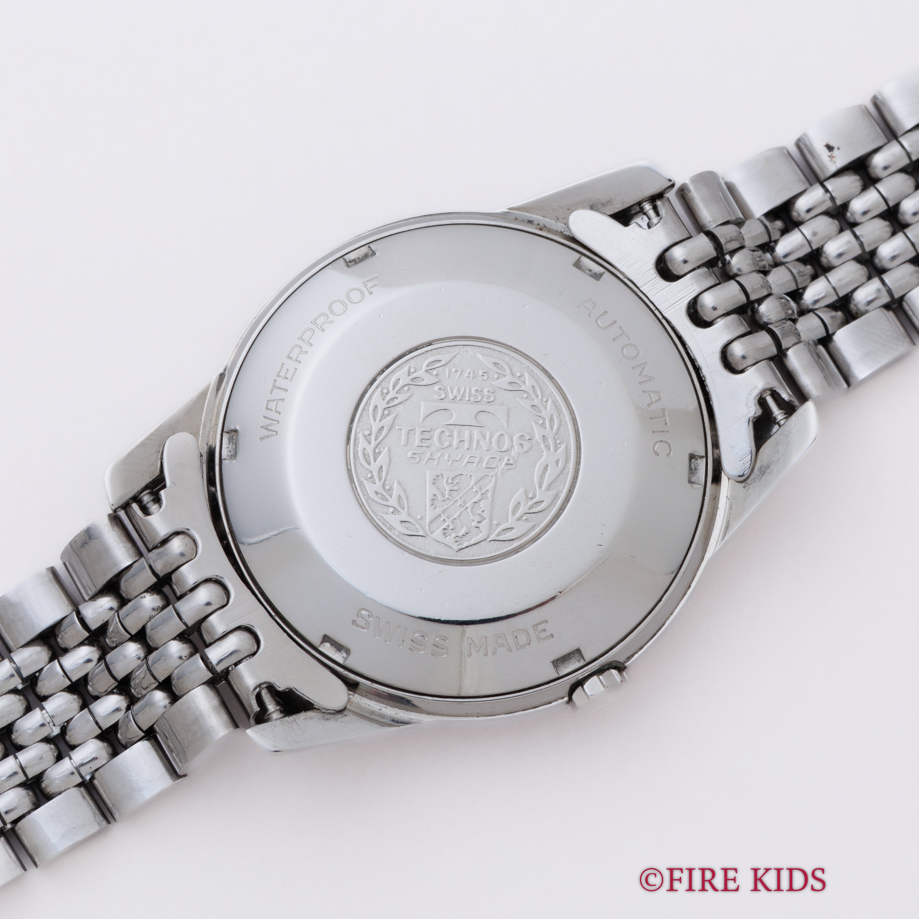 テクノス スカイエース 1960年代製 純正ブレス 赤カレンダー 自動巻き