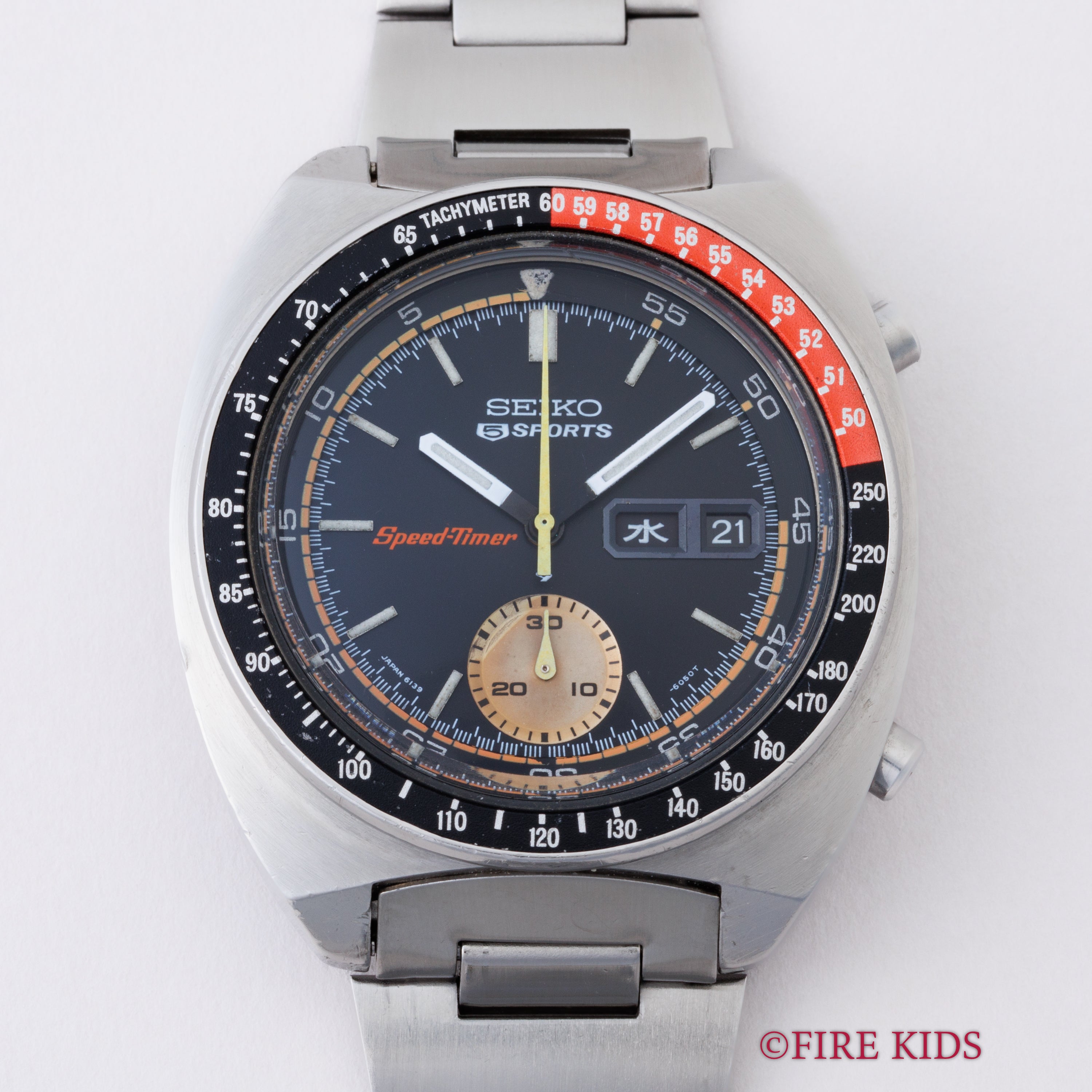 セイコー 5スポーツ スピードタイマー 1973年製 Ref.6139-6032 コークベゼル 国内仕様 純正ブレス