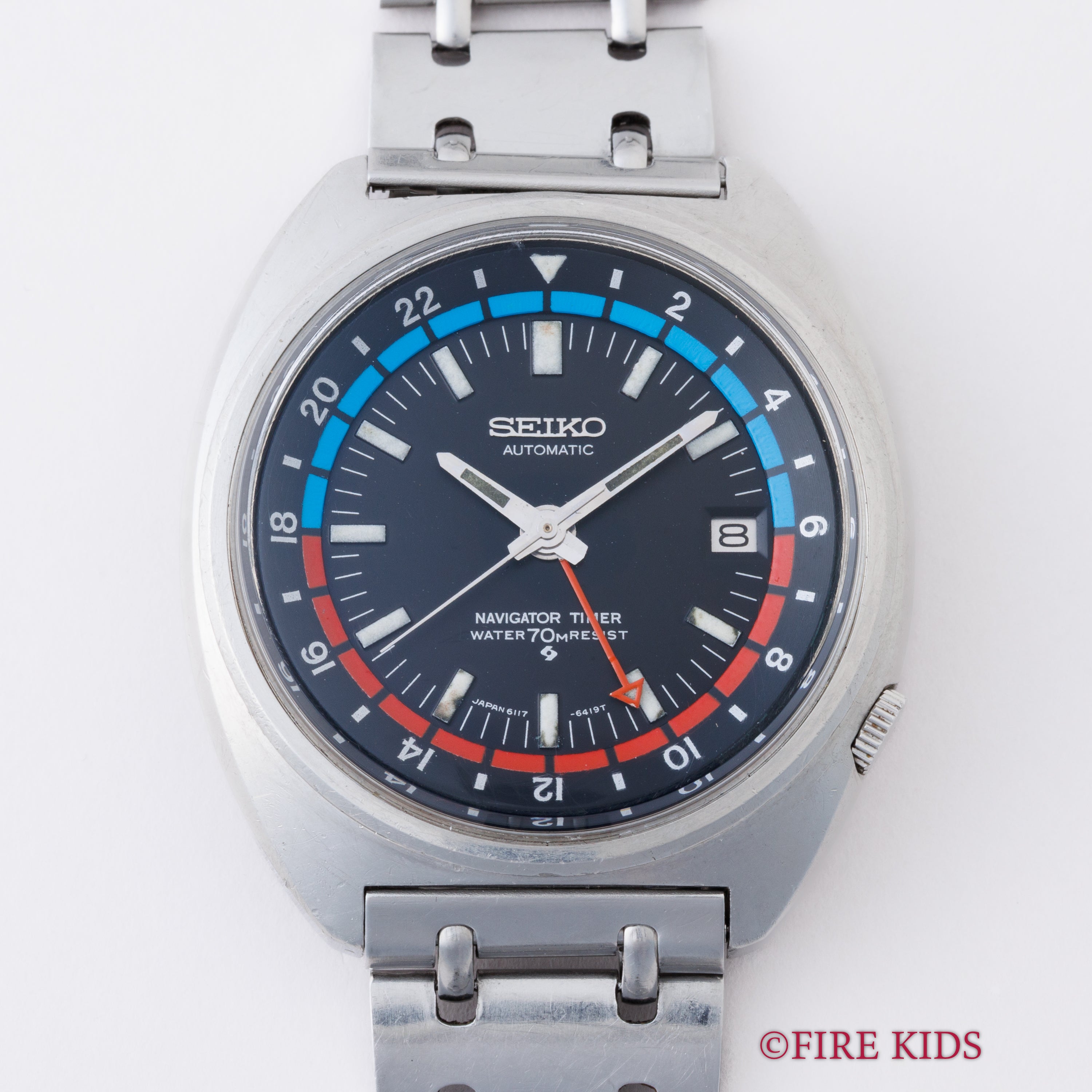 セイコー ナビゲータータイマー 1972年製  自動巻 Ref.6117-6410 純正ブレス