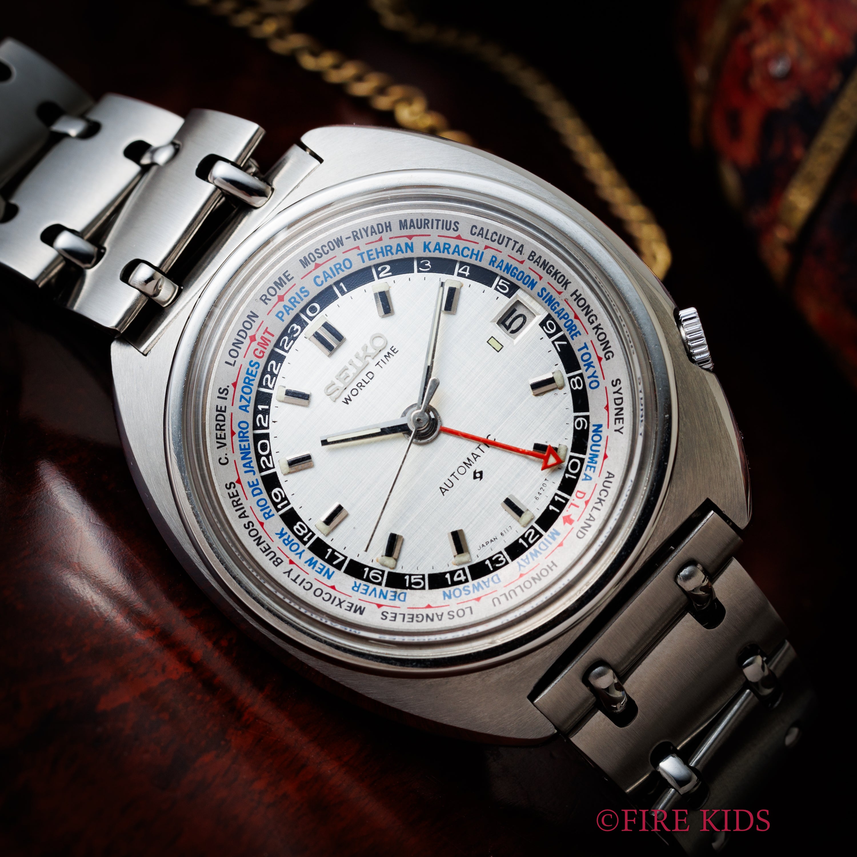 セイコー ワールドタイム 自動巻き 1972年製 3rdモデル Ref.6117-6400