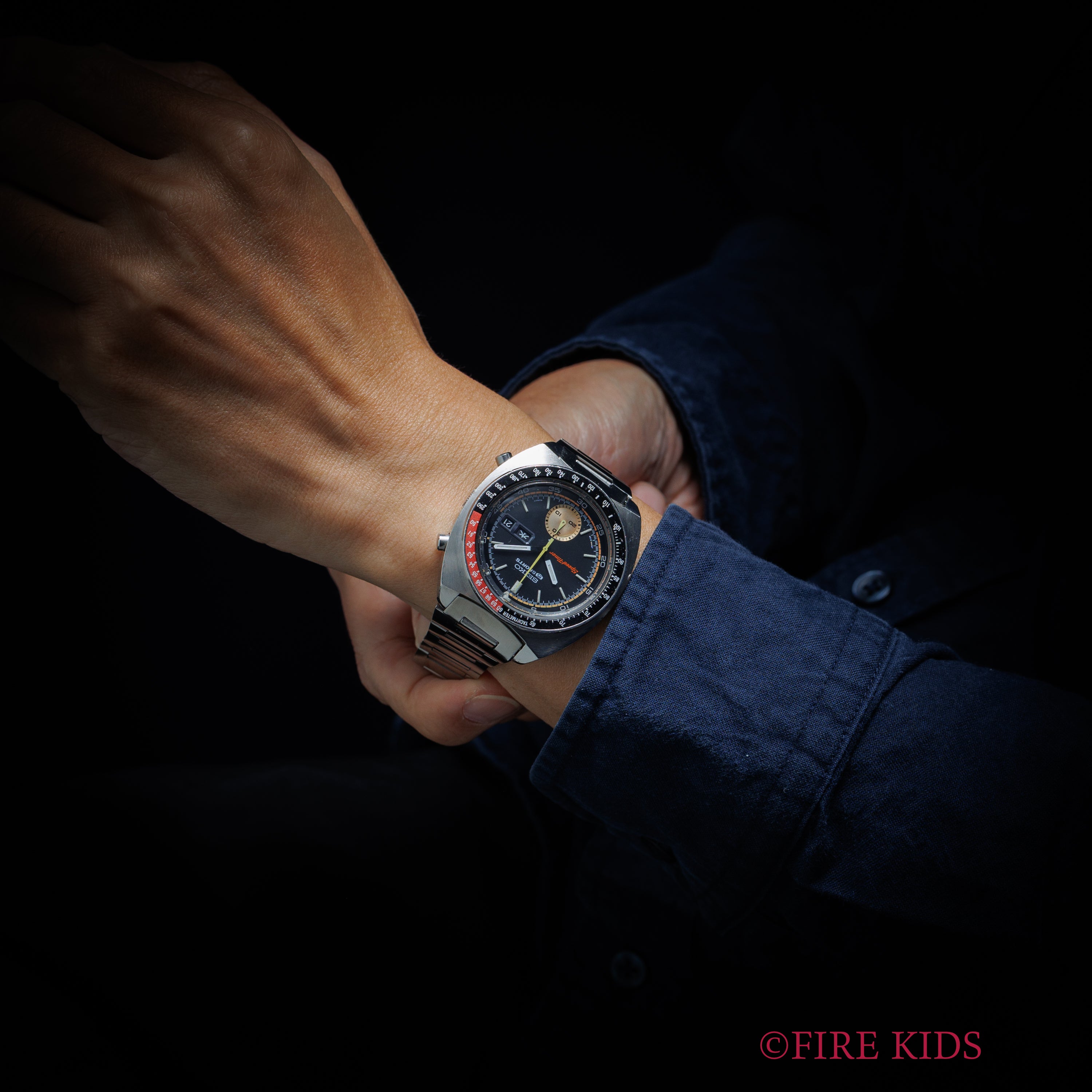 セイコー 5スポーツ スピードタイマー 1973年製 Ref.6139-6032 コークベゼル 国内仕様 純正ブレス