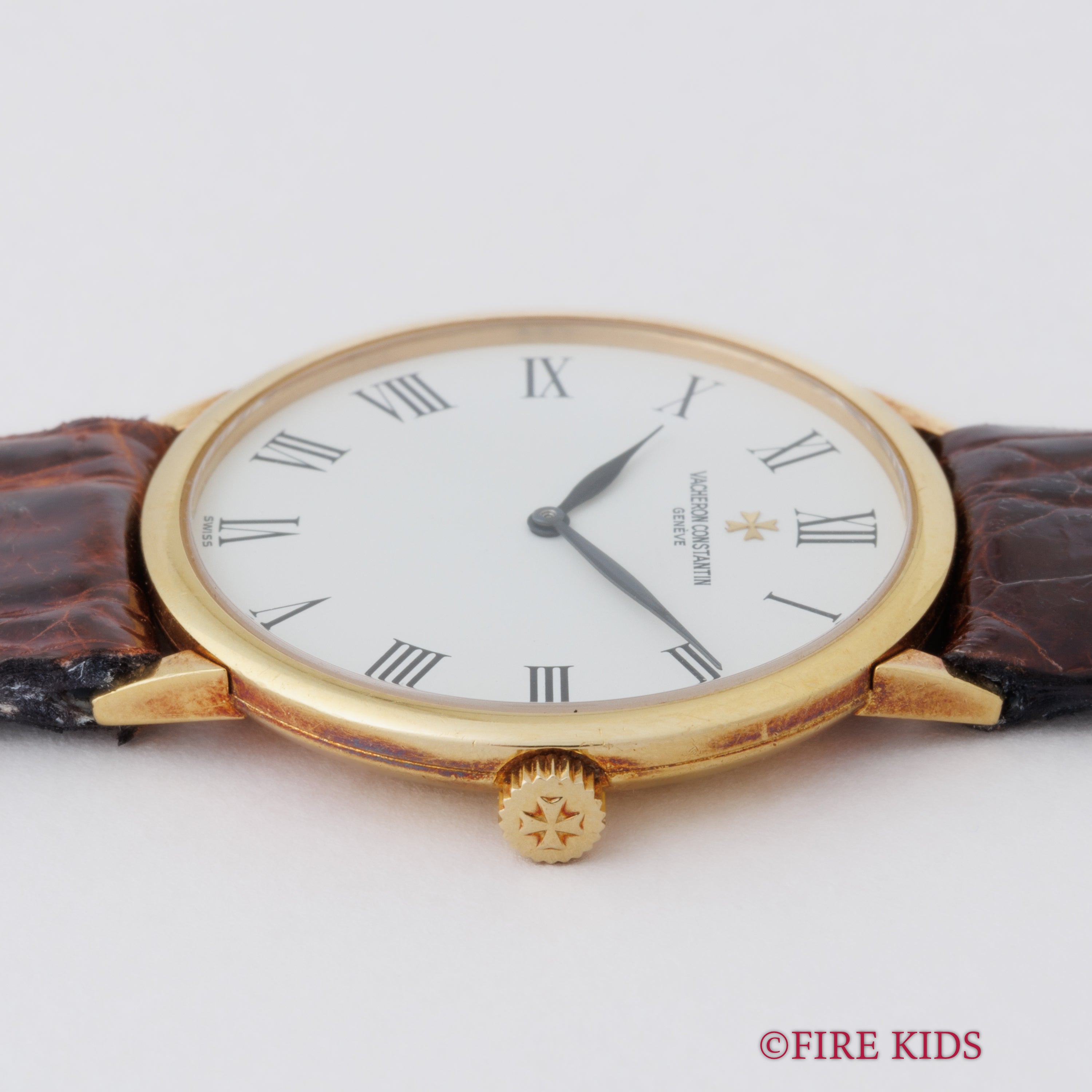 ヴァシュロンコンスタンタン 18金無垢エッセンシャル 1990年代製 Ref.31015/1 エクストラフラット 手巻 純正金無垢尾錠