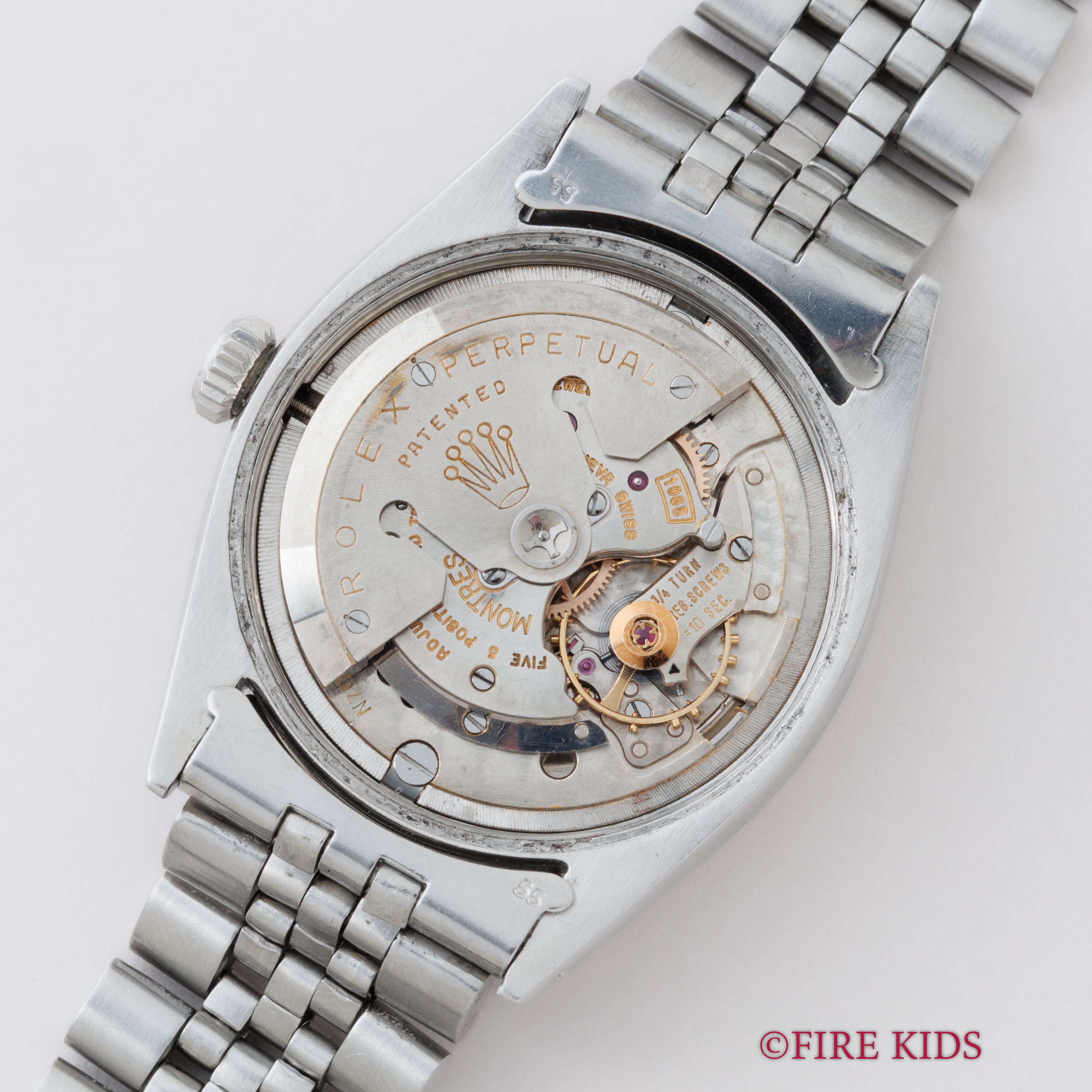 ロレックス デイトジャスト 1957年製 Ref.6605 シルバーダイヤル ドーフィンハンド USジュビリーブレス