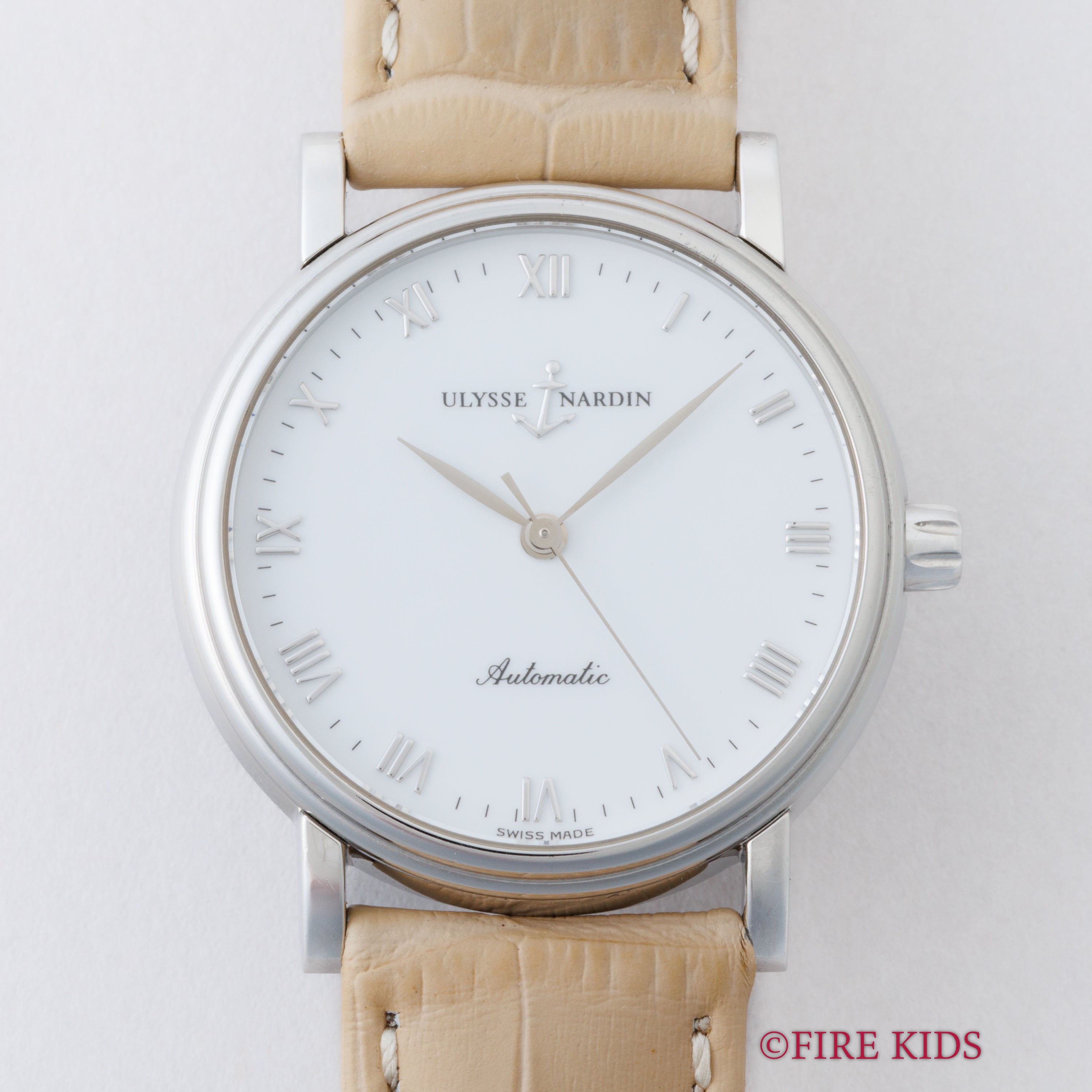 ユリスナルダン サンシアー ホワイトローマンダイヤル 1990年代製 Ref.133‐34 自動巻