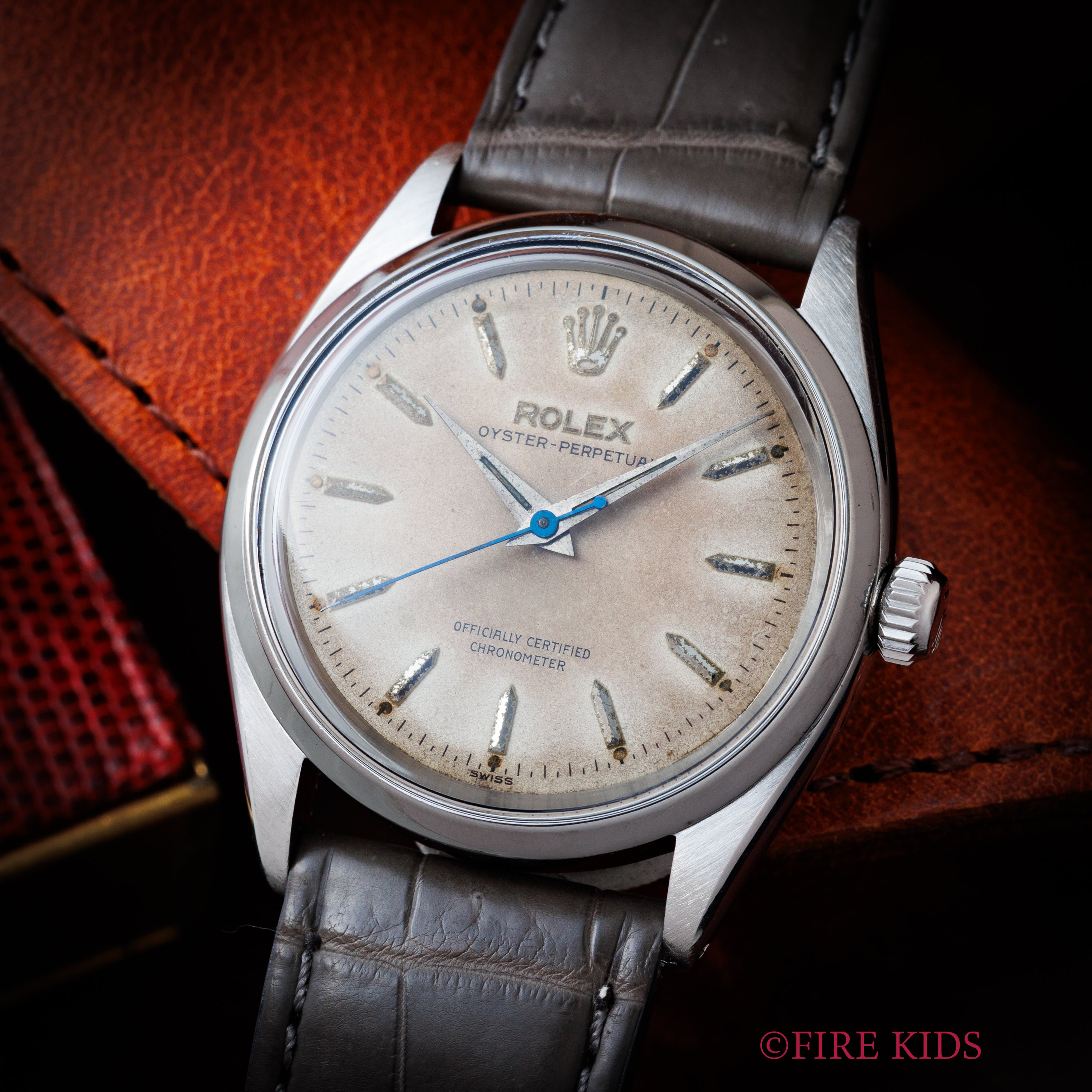 ロレックス オイスターパーペチュアル 1956年製 Ref.6564 自動巻き Cal.1030 パティーナダイヤル