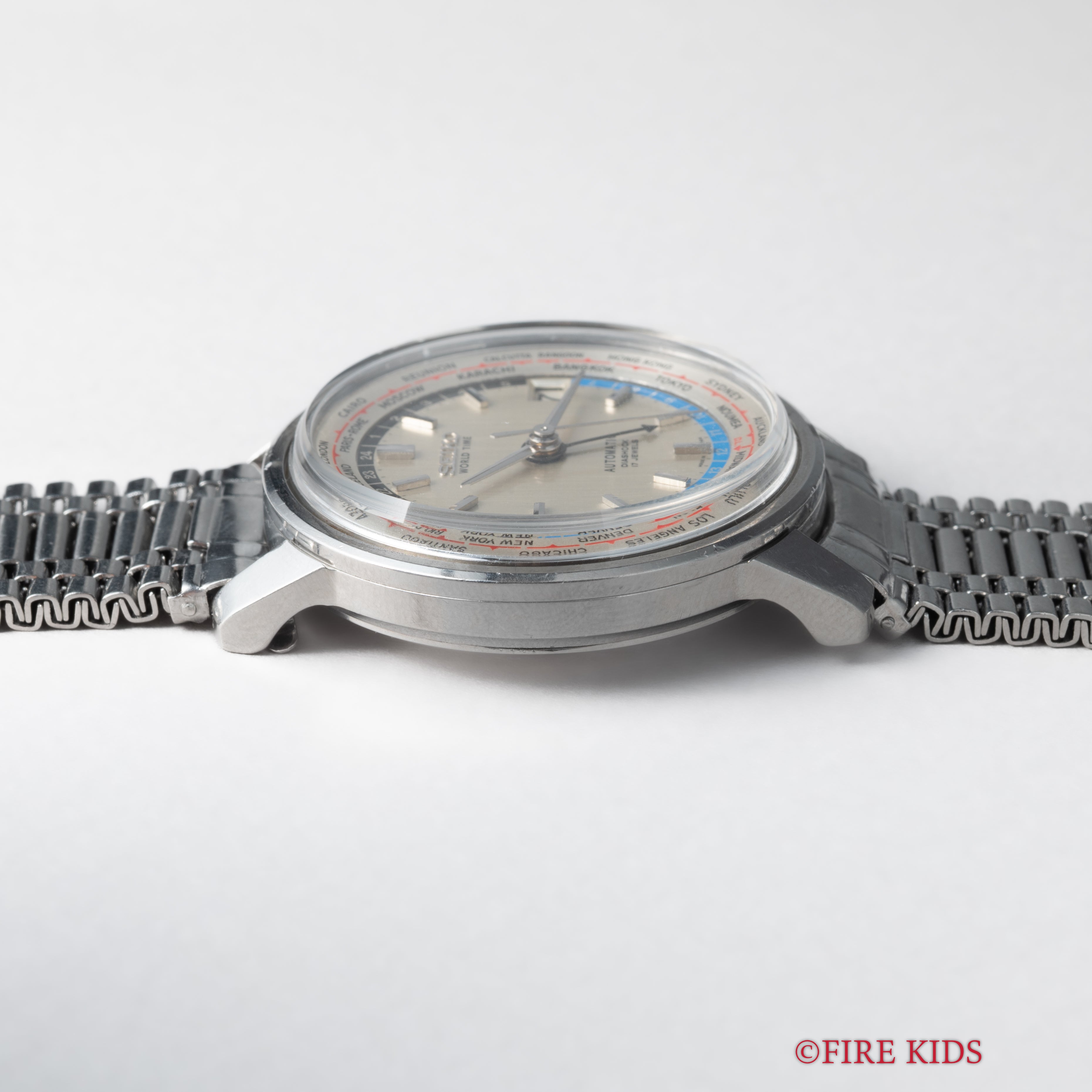 セイコー ワールドタイム ファーストモデル 1964年製 Ref.6217-7000 希少オリンピックマーク 純正ブレス