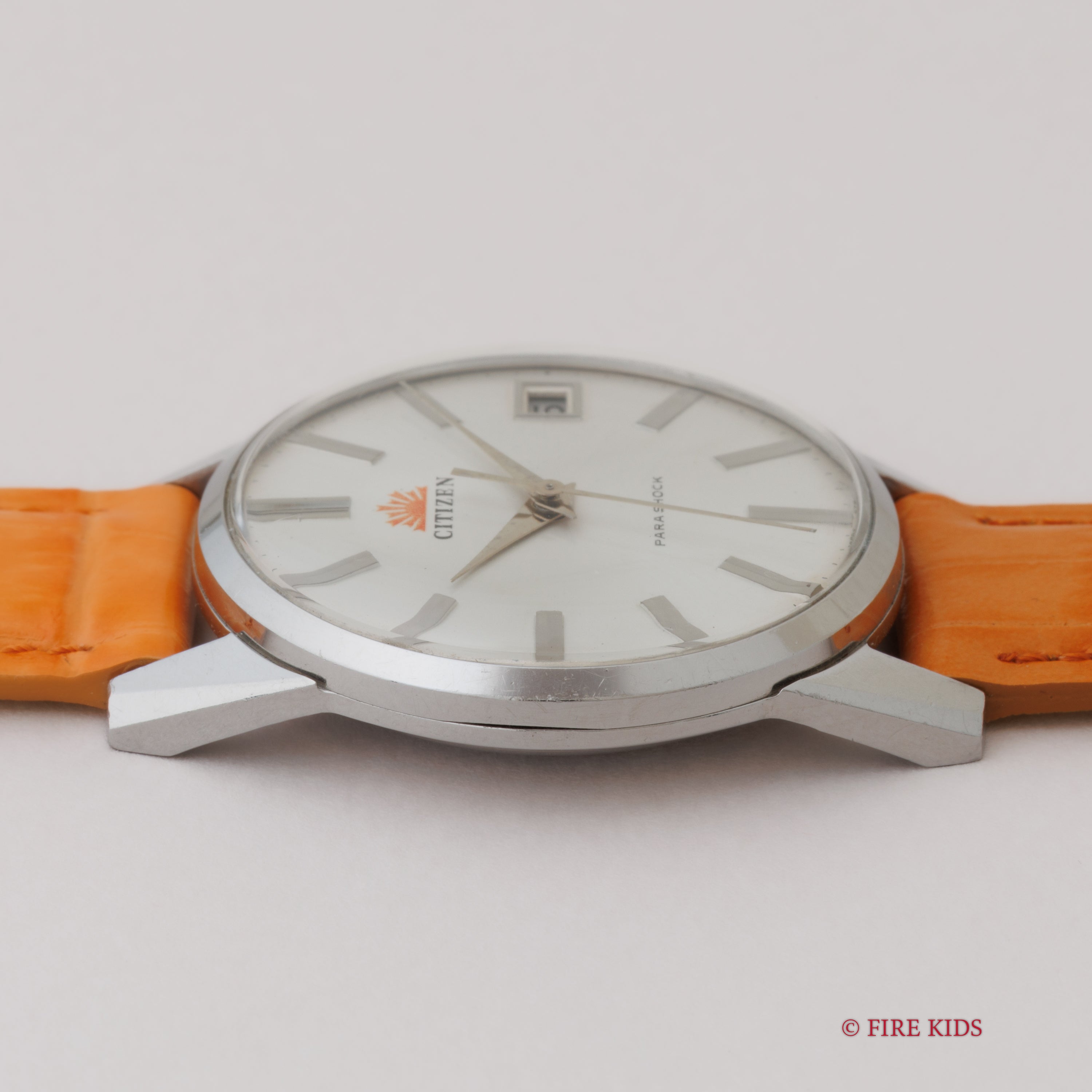 シチズン ラウンドケース パラショック 中三針 朝日新聞 1960年代製 手巻き