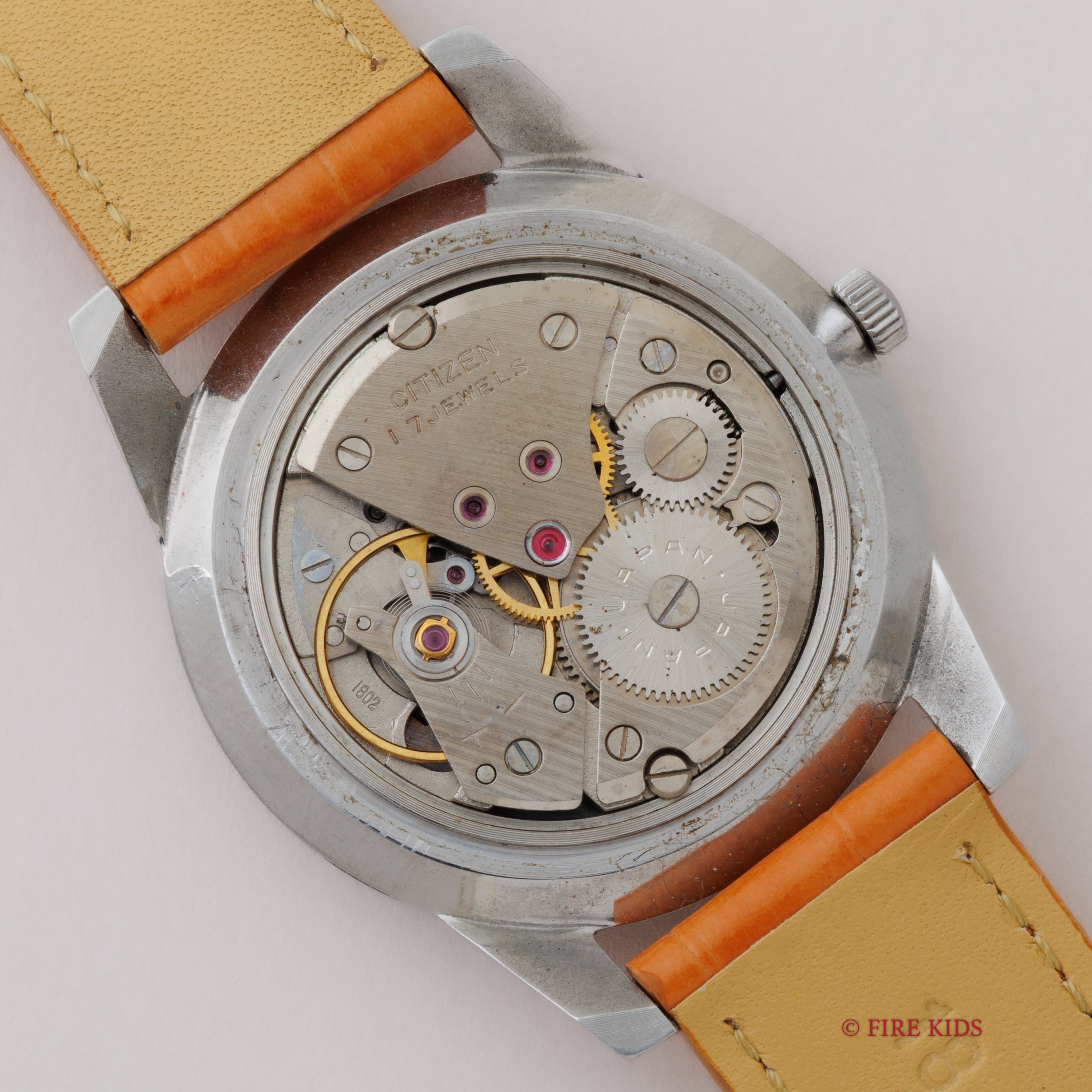 シチズン ラウンドケース パラショック 中三針 朝日新聞 1960年代製 手巻き