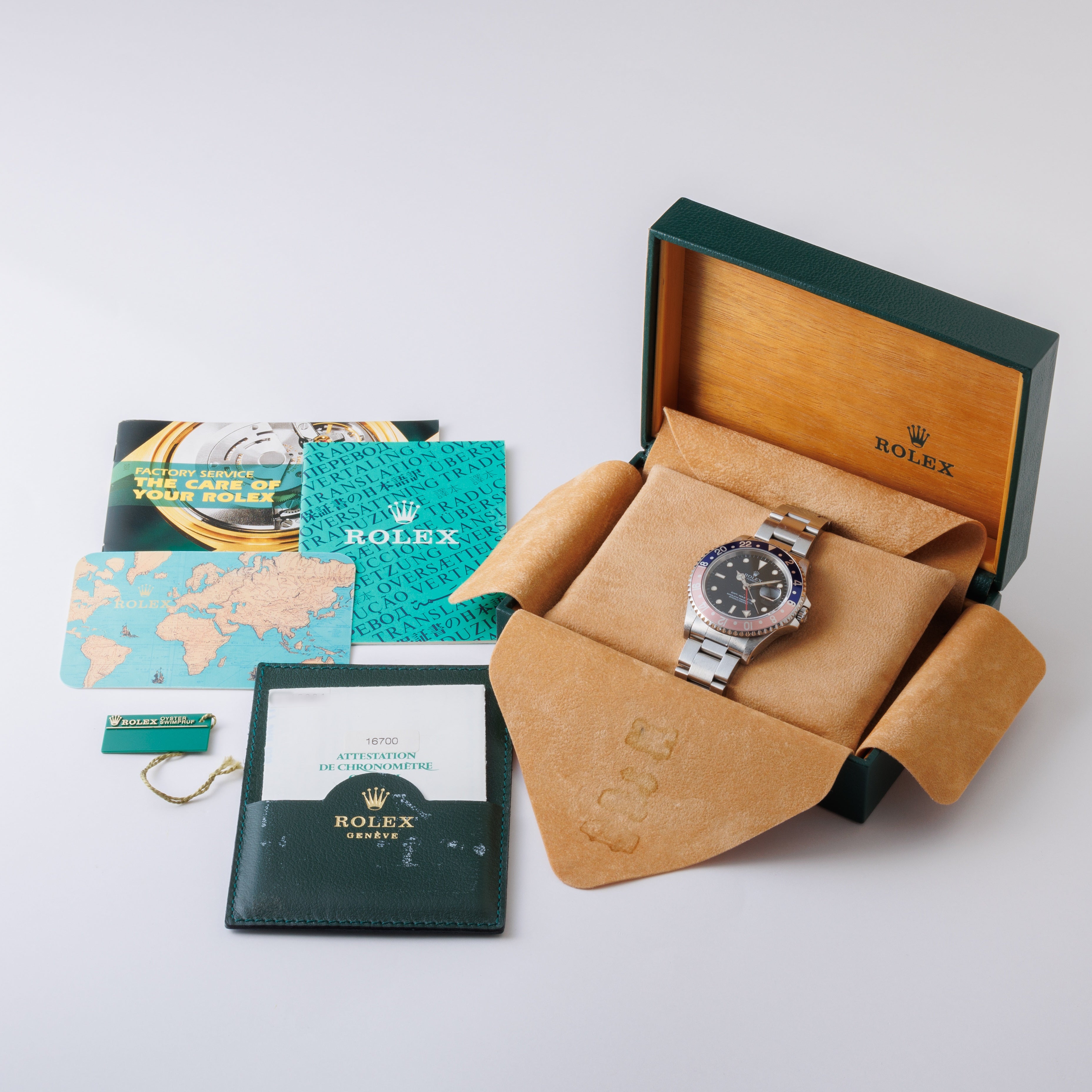 ロレックス GMTマスター 1997年～1998年製 Ref.16700 ペプシベゼル 箱、ギャラ付き