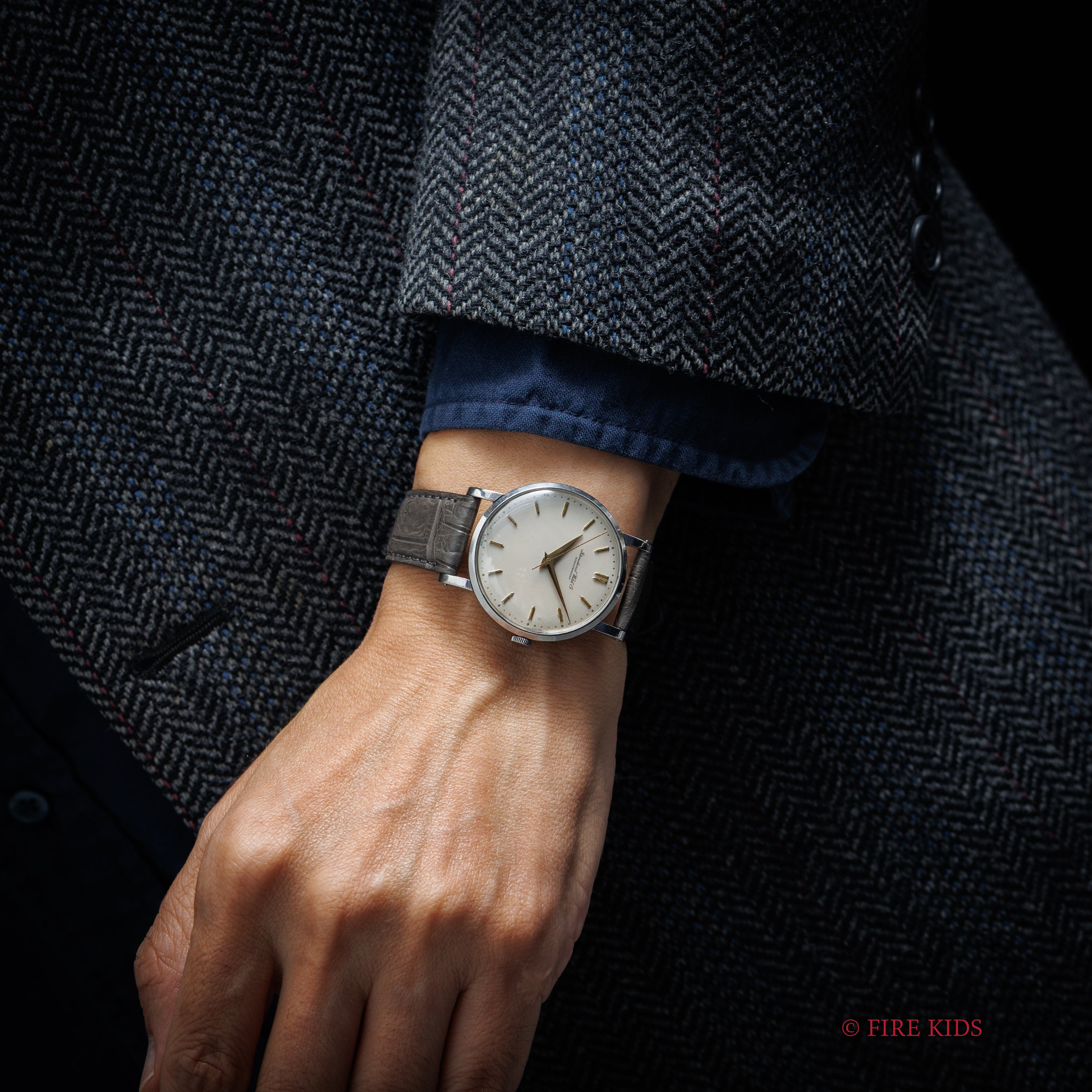 IWC Cal.89 手巻き ラウンドケース 1957年製 砲弾インデックス