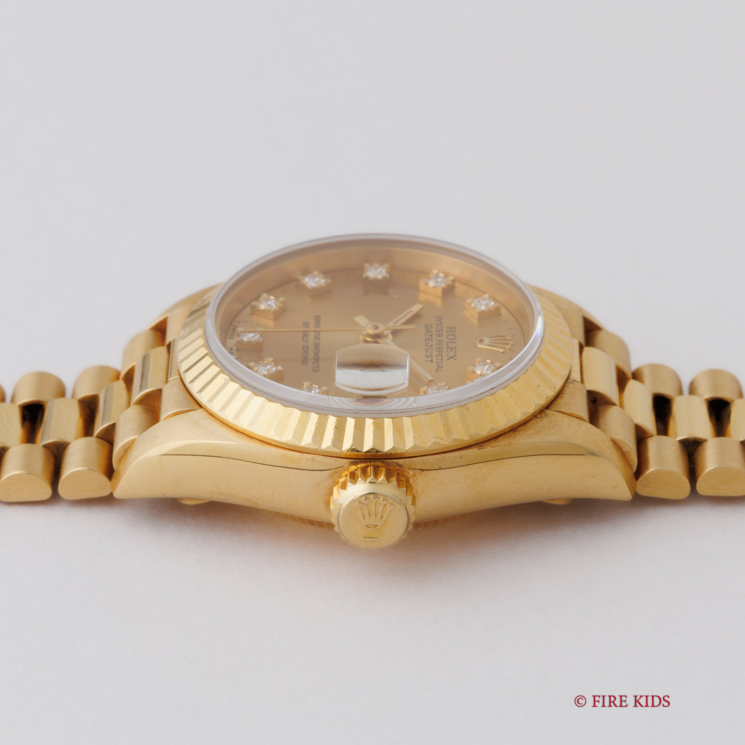 ロレックス 18金無垢レディース デイトジャスト 10Pダイヤ 1990年製(平成2年製） Ref.69178