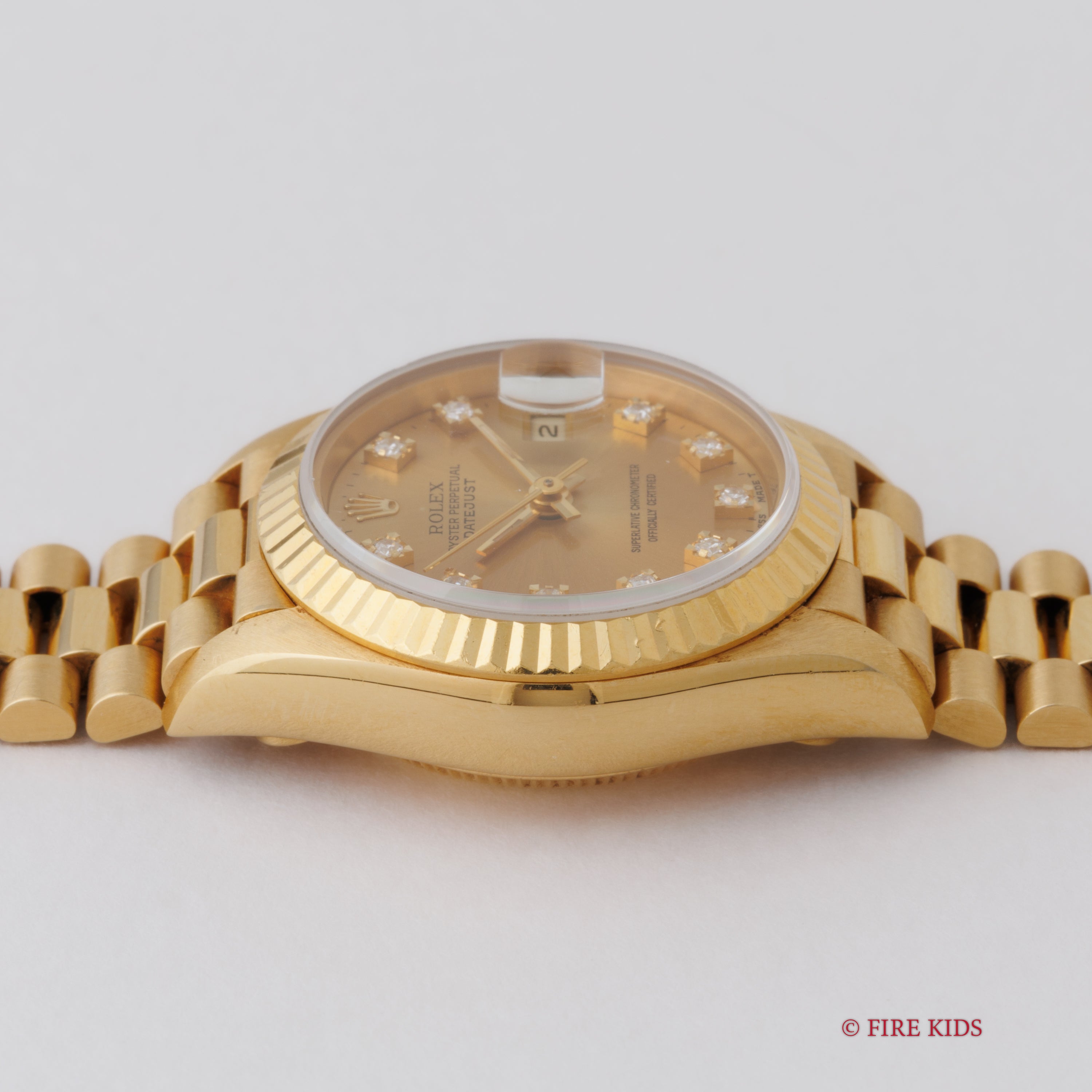 ロレックス 18金無垢レディース デイトジャスト 10Pダイヤ 1990年製(平成2年製） Ref.69178