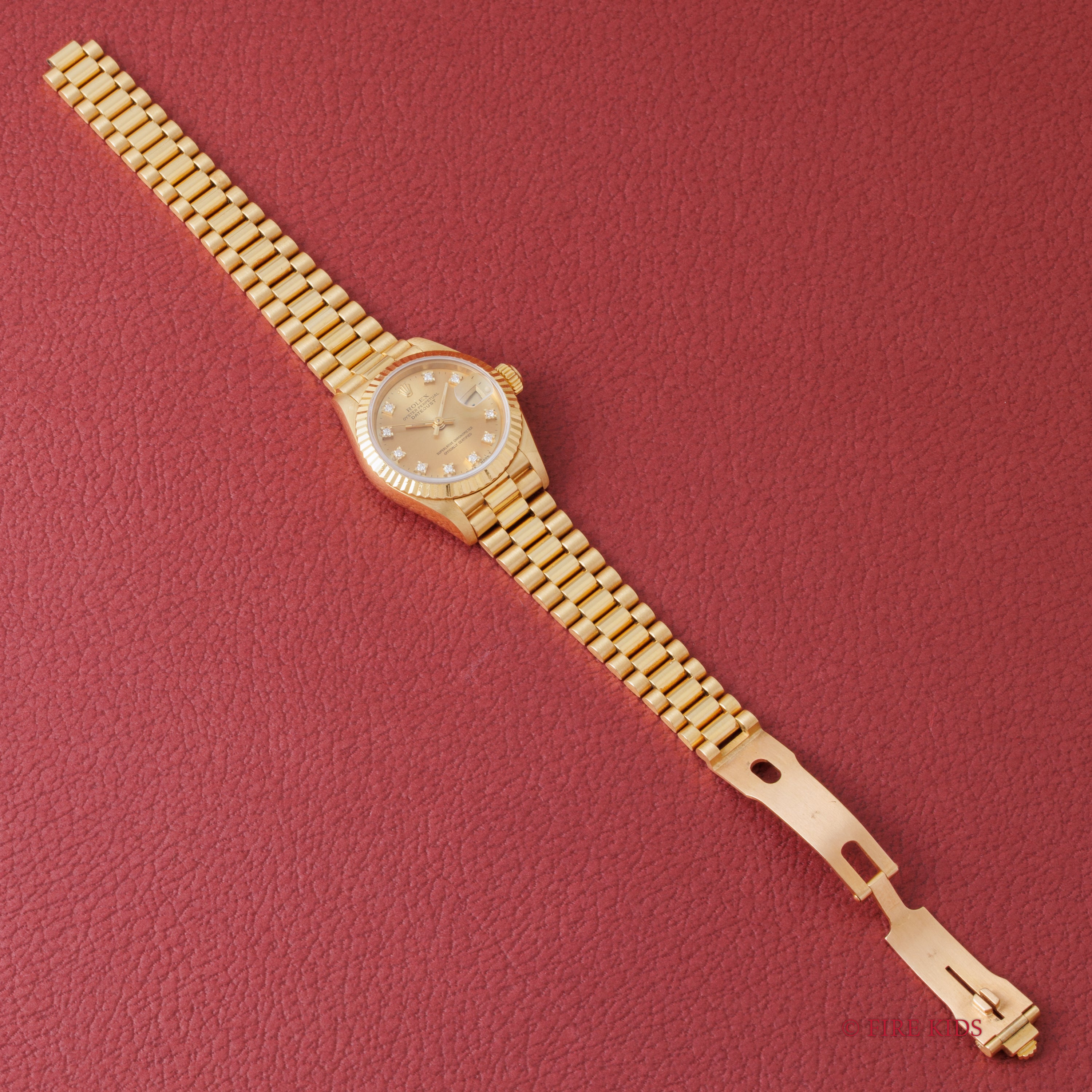 ロレックス 18金無垢レディース デイトジャスト 10Pダイヤ 1990年製(平成2年製） Ref.69178