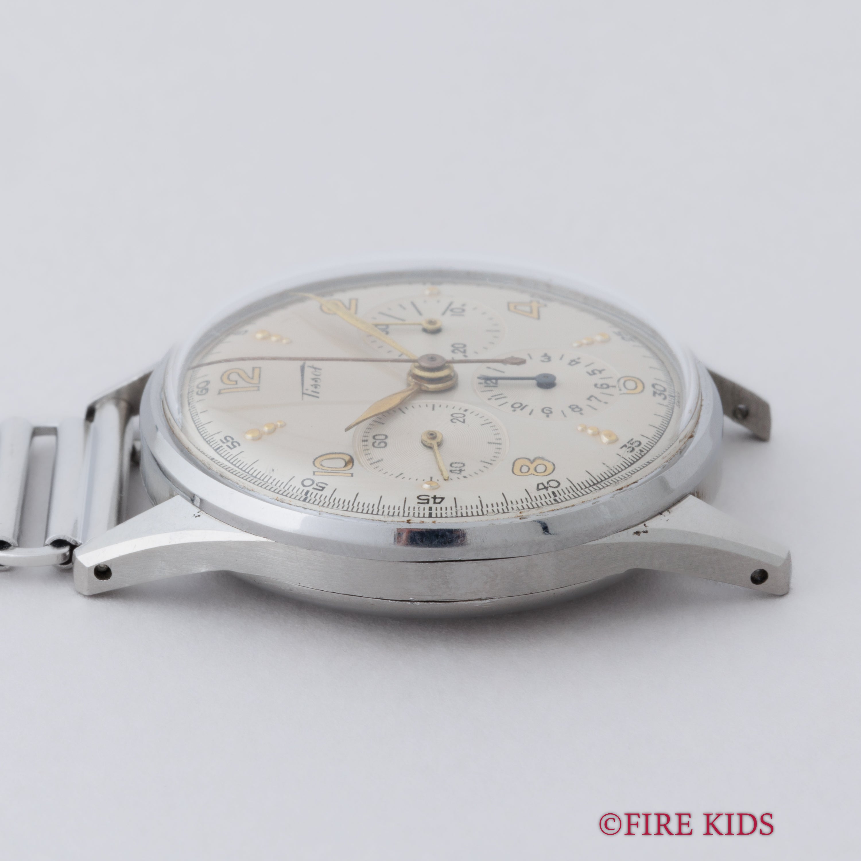 ティソ クロノグラフ 手巻き 1950年代製 Ref.6215-4 Cal.27-41H SS 飛びアラビアダイヤル