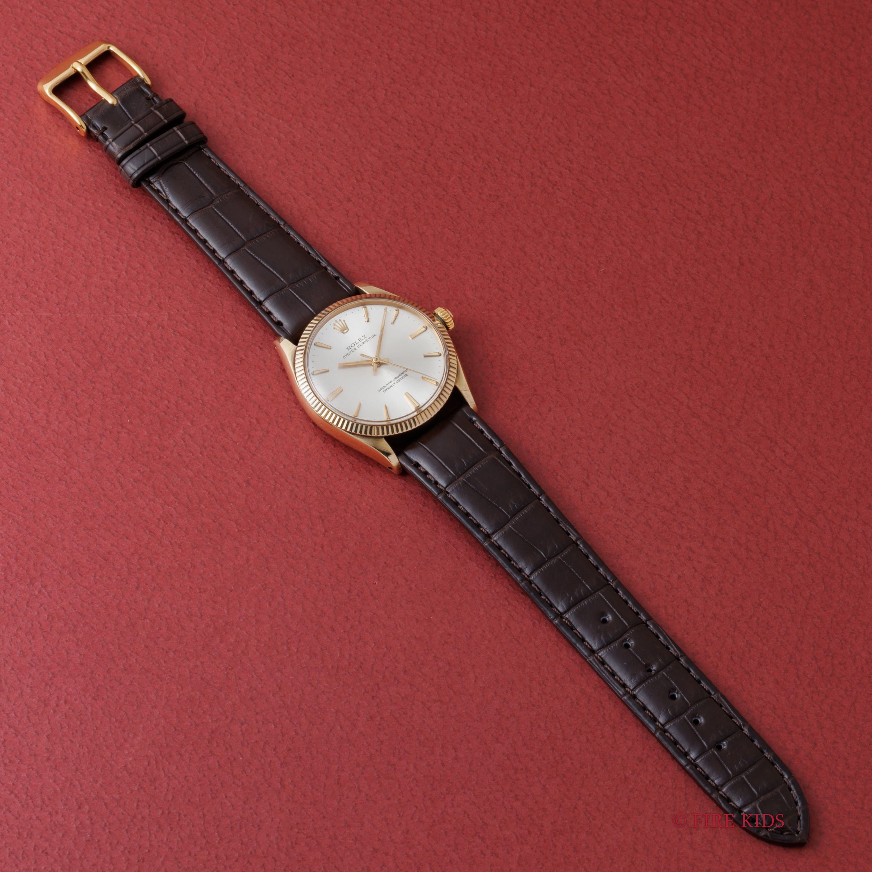 ロレックス 14金無垢オイスターパーペチュアル 1963年製 シルバーダイヤル Ref.1005