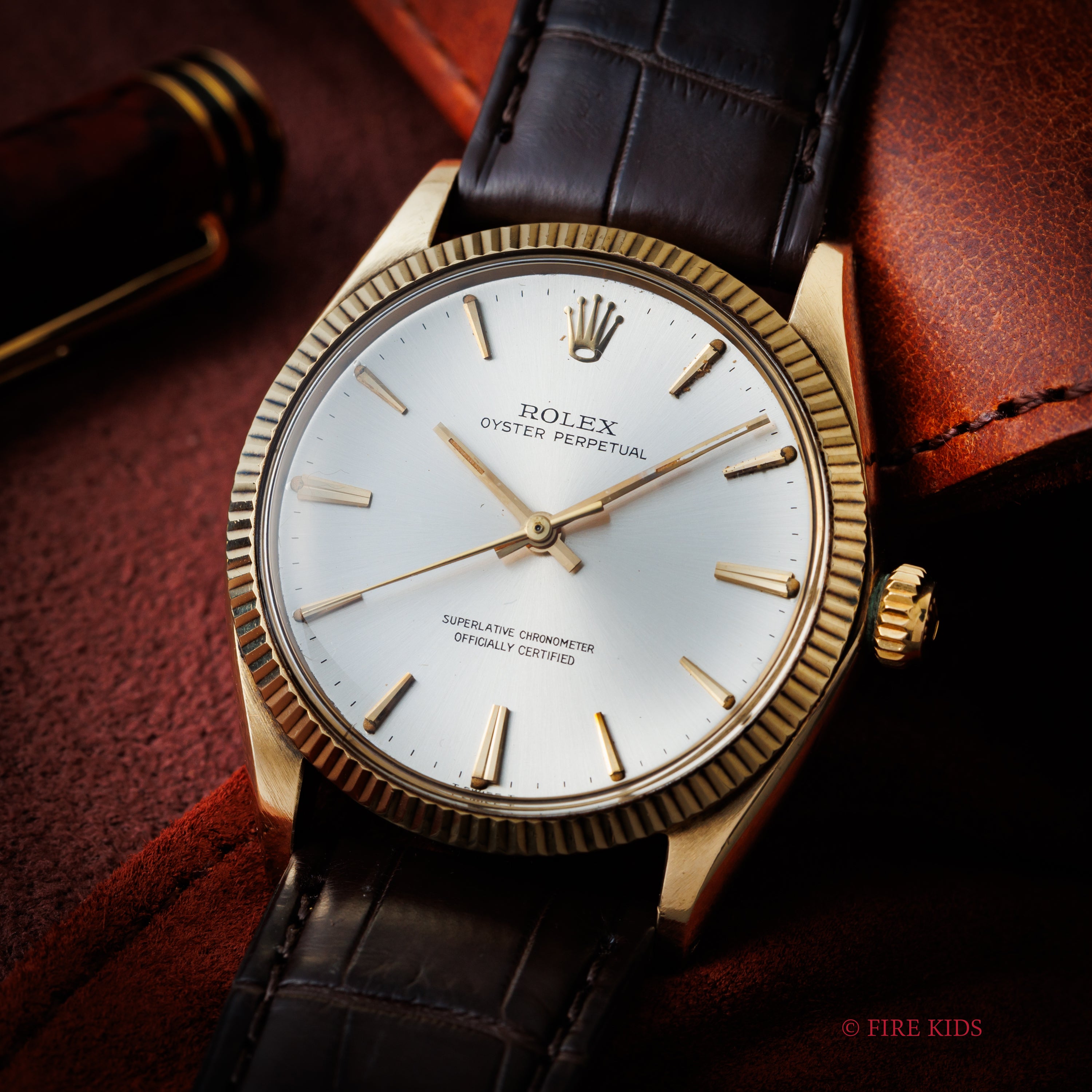 ロレックス 14金無垢オイスターパーペチュアル 1963年製 シルバーダイヤル Ref.1005