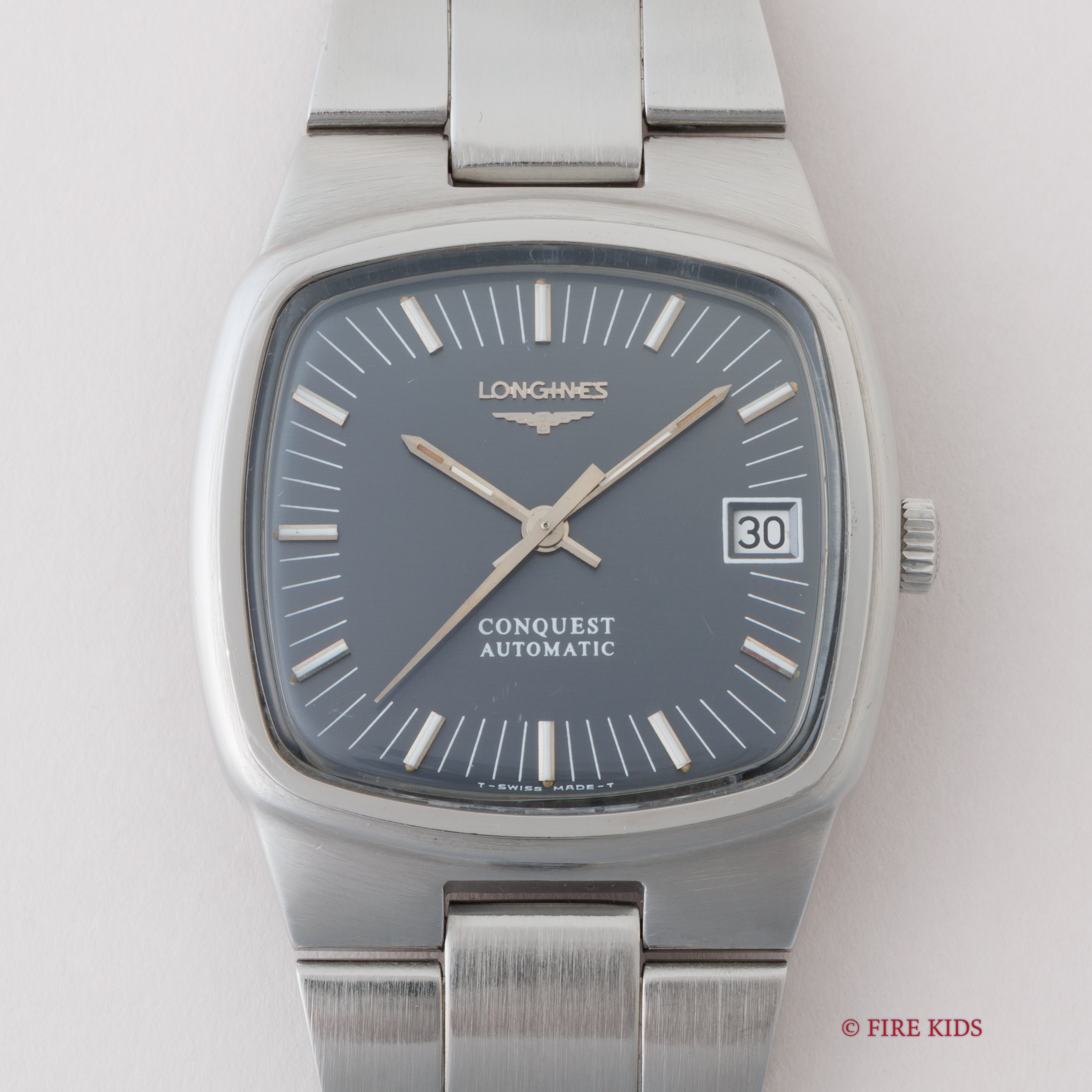 ロンジン コンクエスト TVスクリーン型 1970年代製 10振動自動巻 Cal.431 純正ブレス