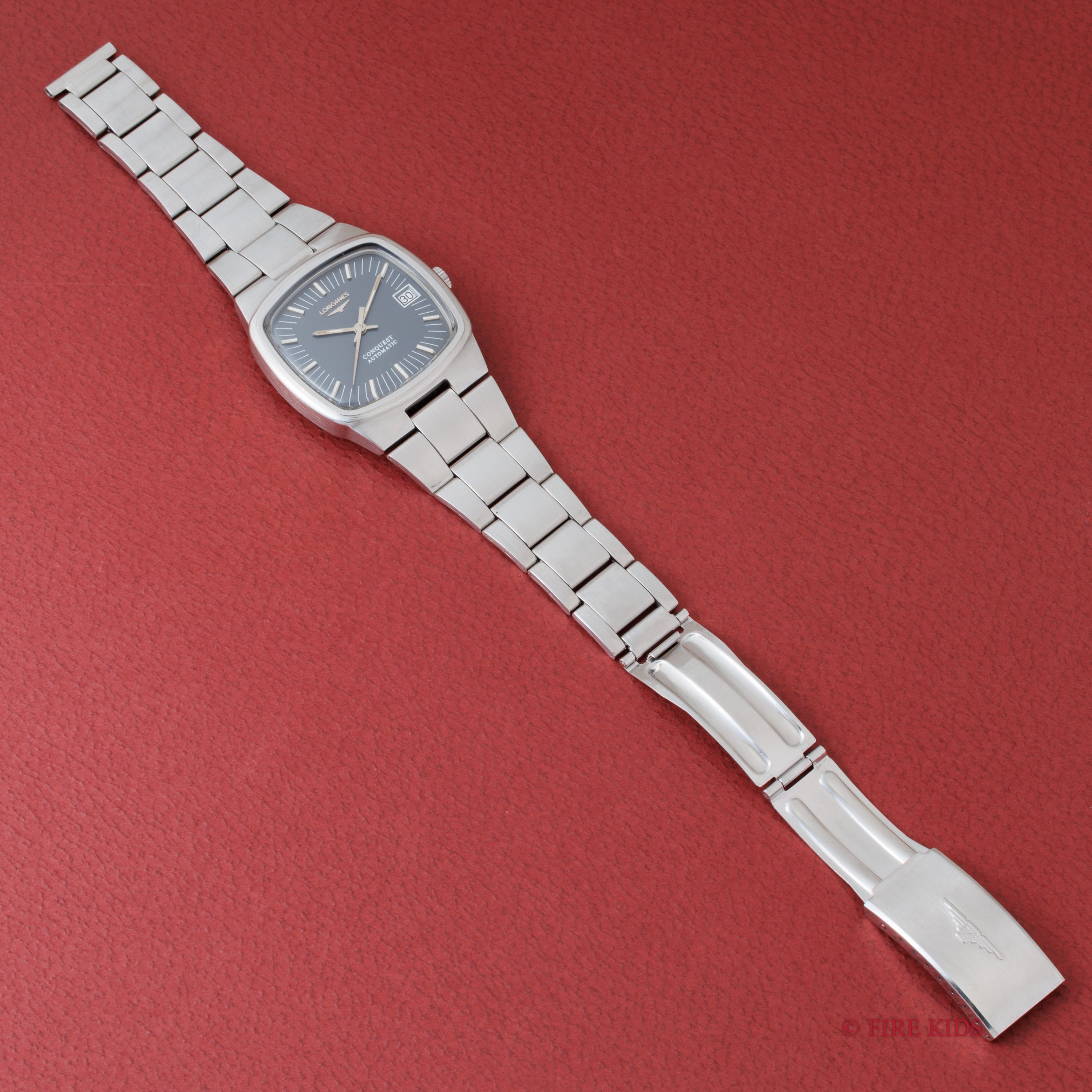 ロンジン コンクエスト TVスクリーン型 1970年代製 10振動自動巻 Cal.431 純正ブレス