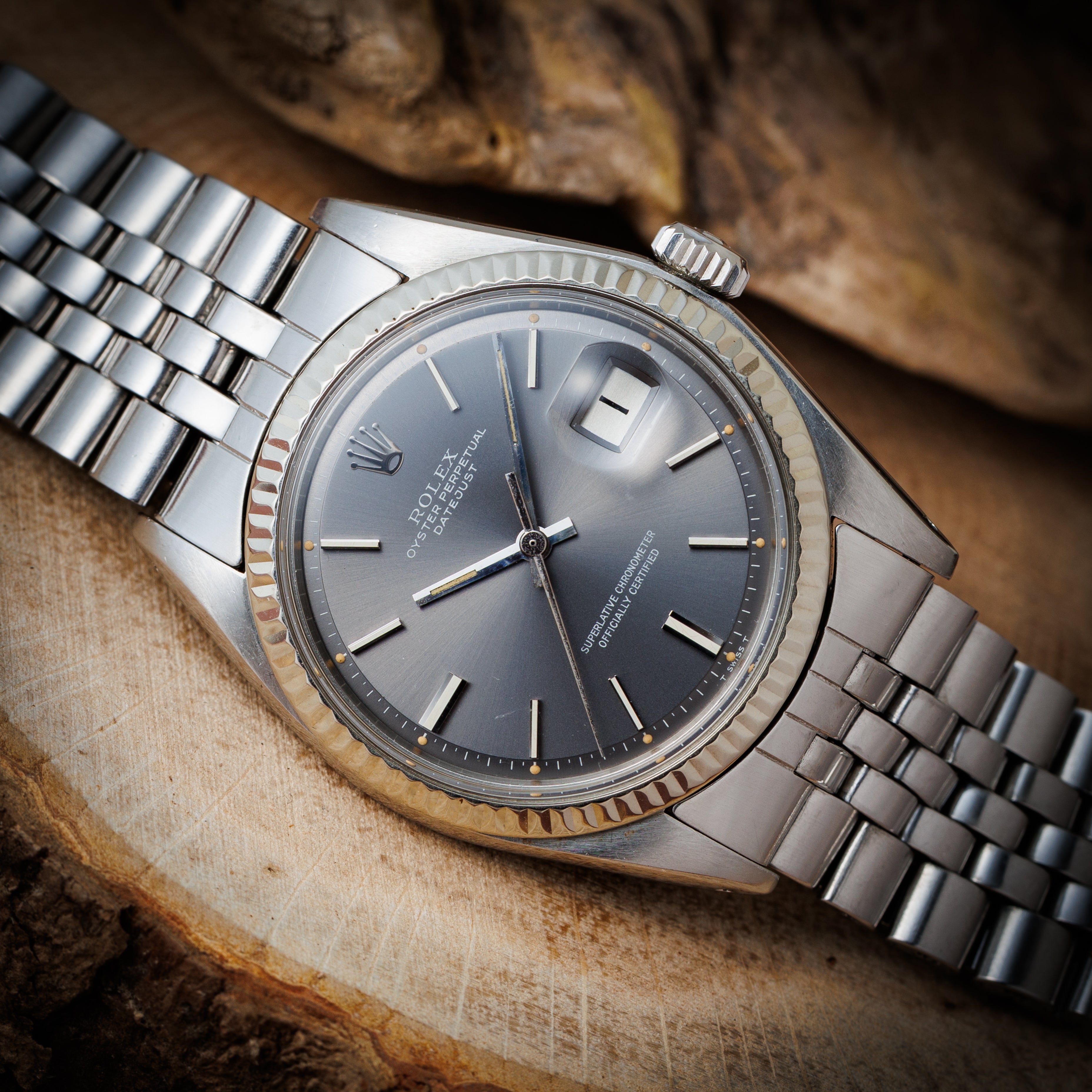 ロレックス デイトジャスト グレーダイヤル 1972年製 自動巻き Ref.1601