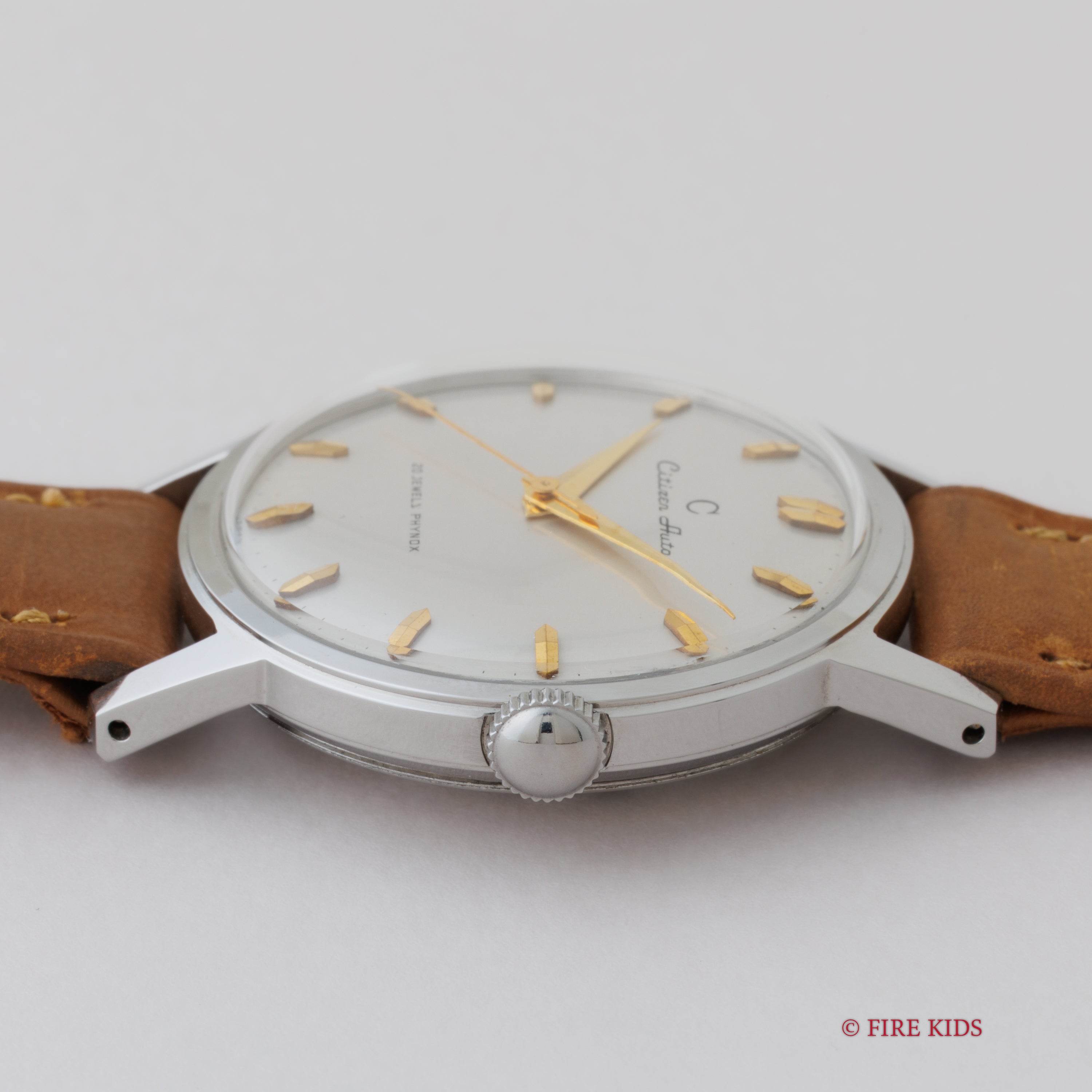 シチズン オート 1958年製 未使用品 箱、タグ付き 自動巻き オリジナル革ベルト、尾錠付き