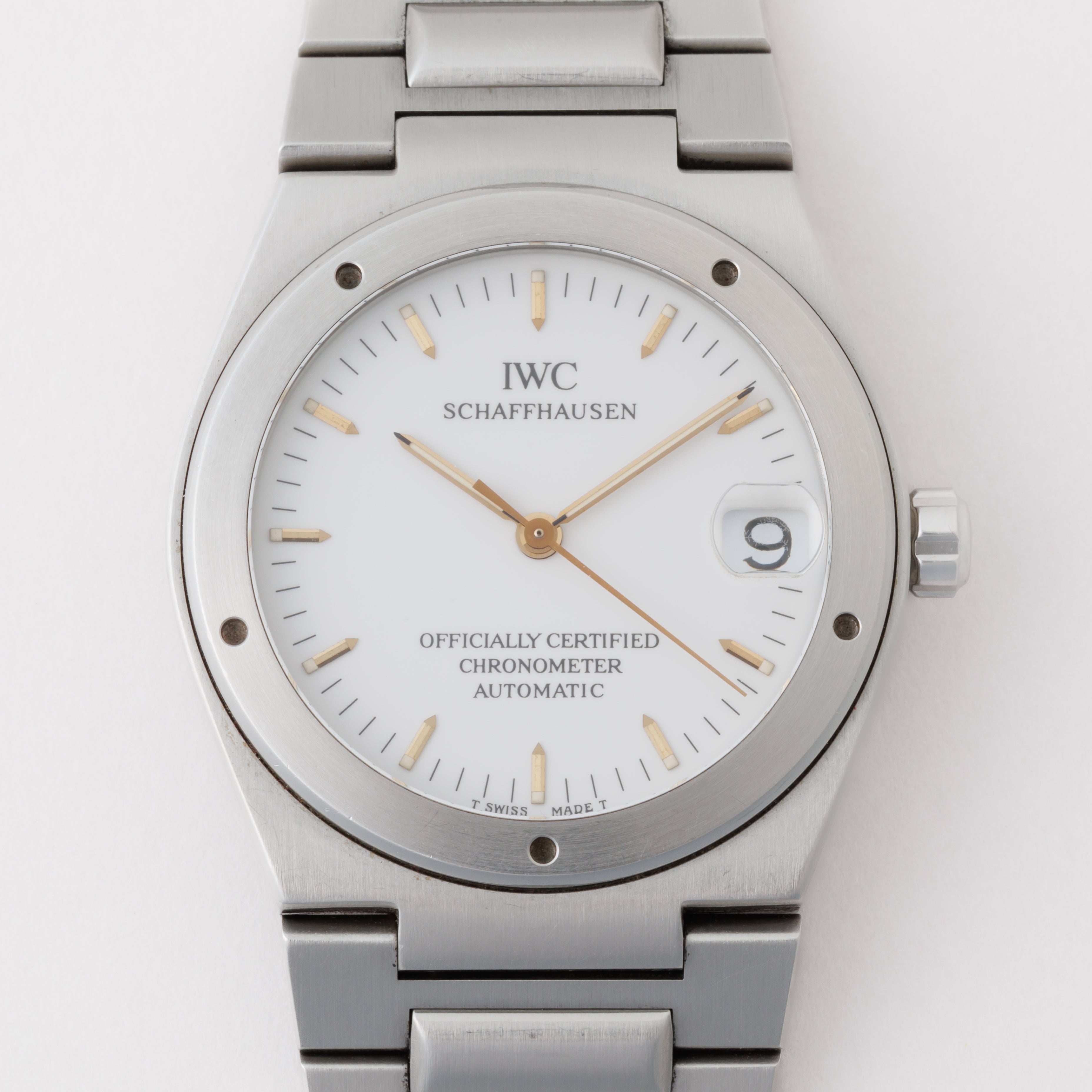 IWC インヂュニア 1995年製 Ref.3521 ジェンタデザイン 耐磁時計 自動巻き ギャラ、クロノメーター証明書