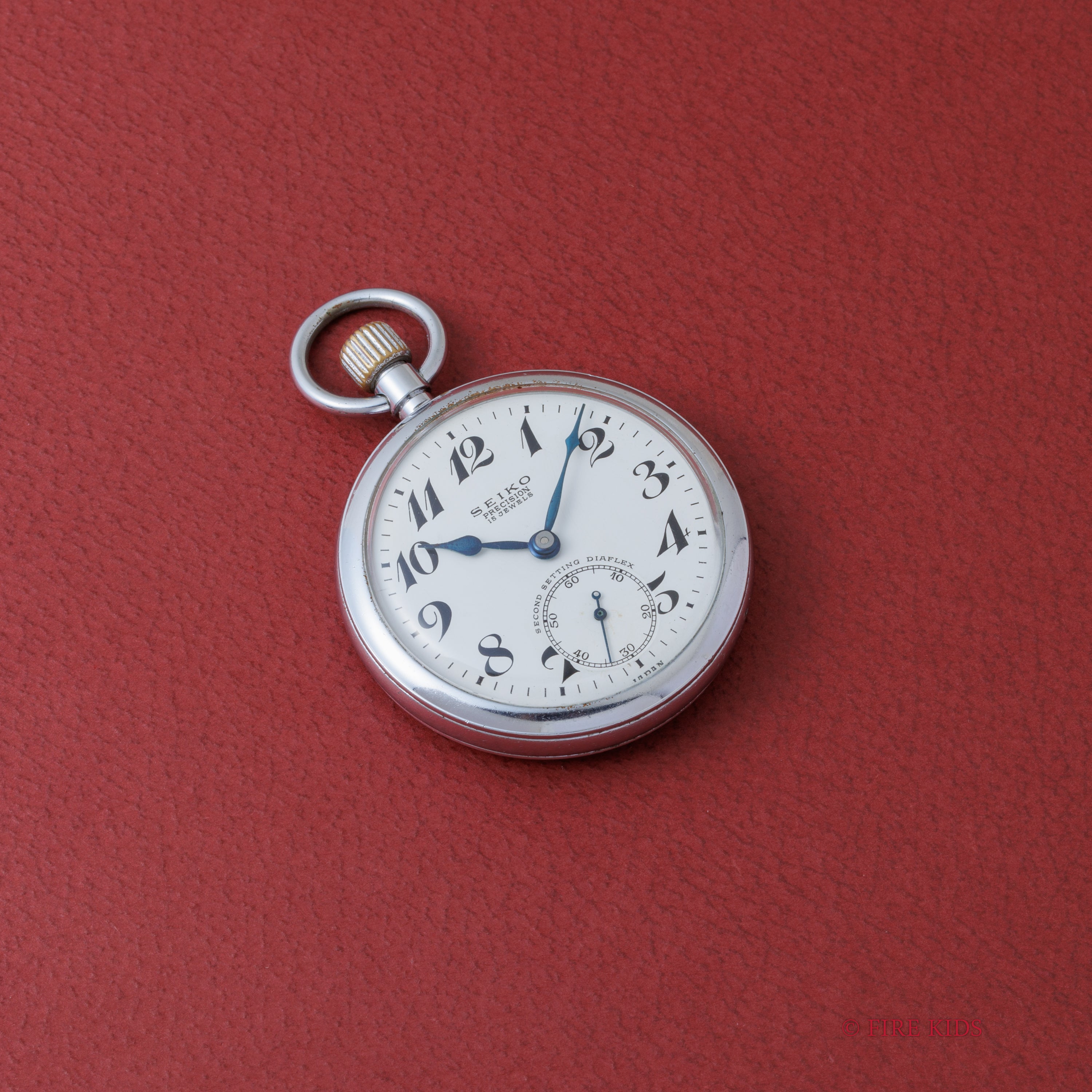 セイコー 1954年製 国鉄時計 ポケットウォッチ 19セイコー 15石手巻 国鉄四国 セコンドセッティング