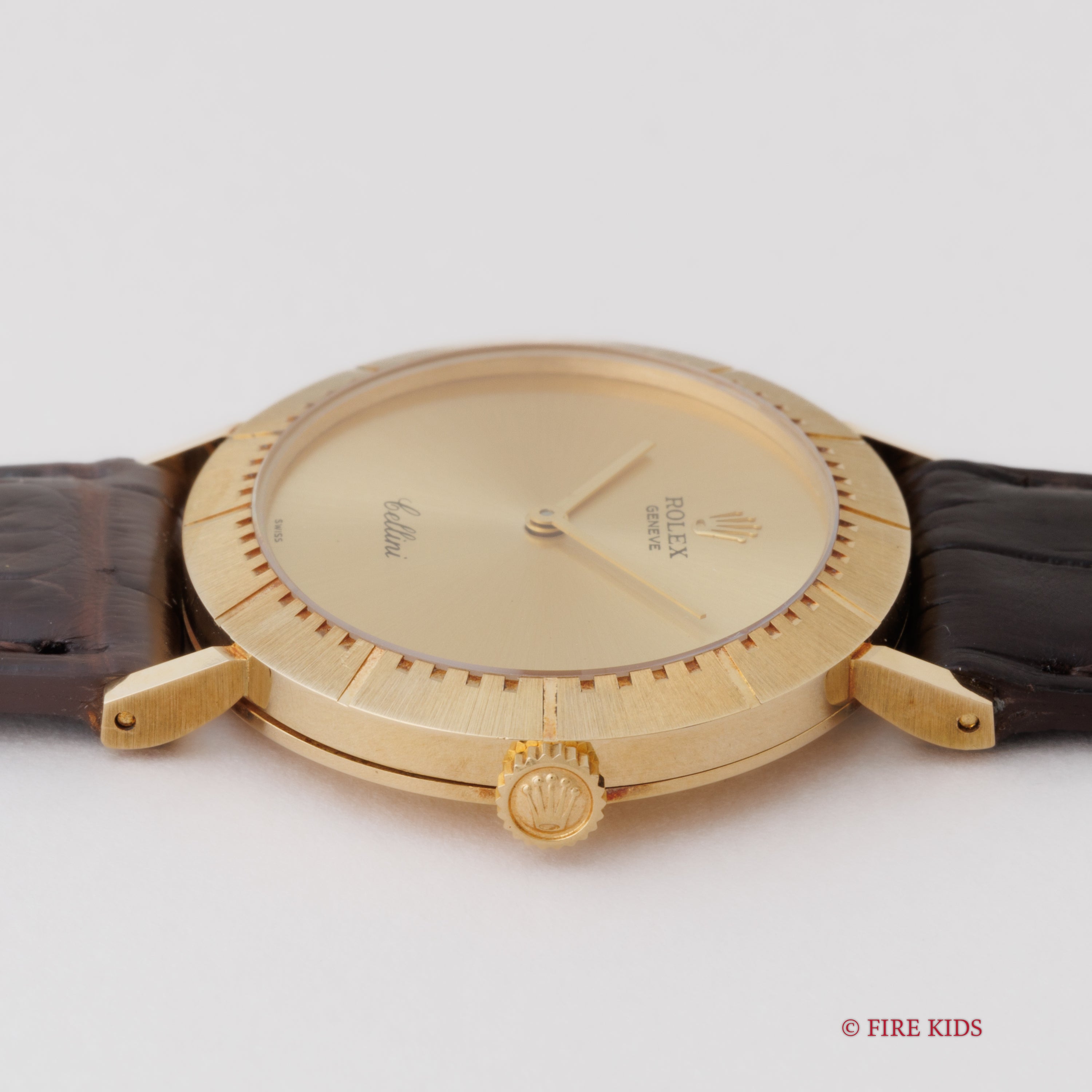 ロレックス チェリーニ 18金無垢 1990~91年製 オーバル型 手巻き Ref.4083 純正金無垢王冠尾錠