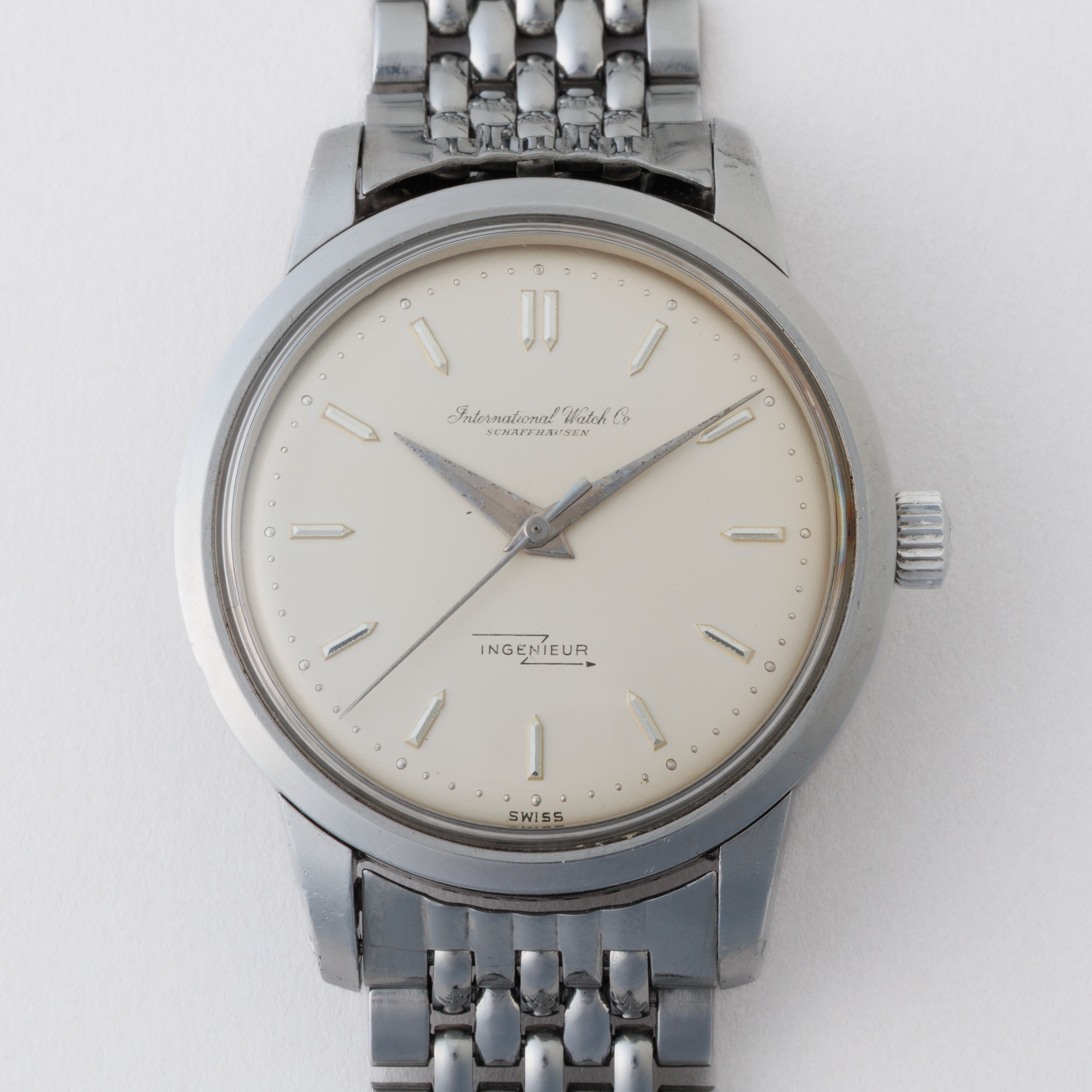 IWC インヂュニア ノンデイト 1960年製（昭和35年製） 純正ゲイフレアーブレス付き