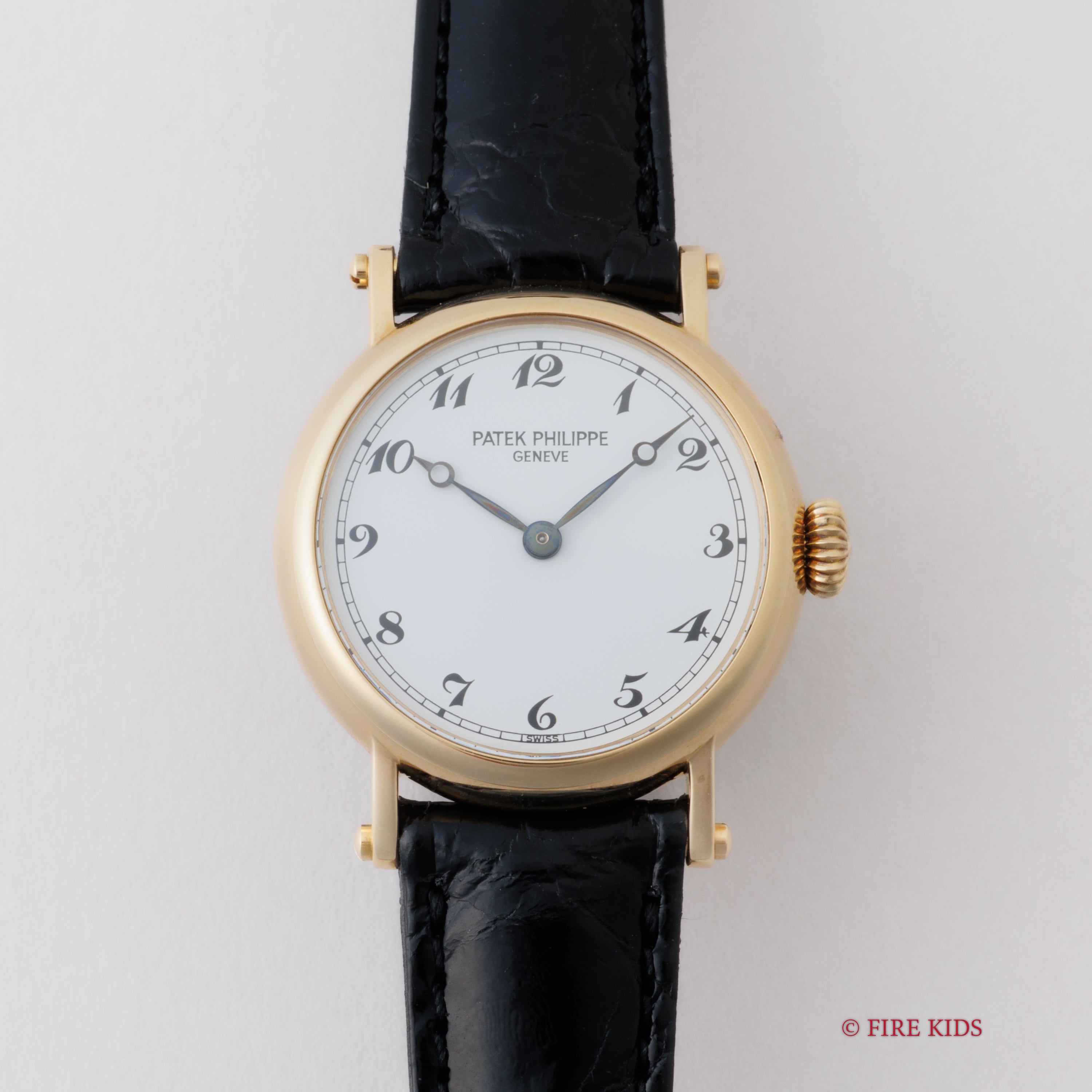 パテック・フィリップ カラトラバ オフィサー 25㎜アラビアダイヤル ブレゲ針 K18 手巻 Cal.16-250 Ref.4860 純正尾錠