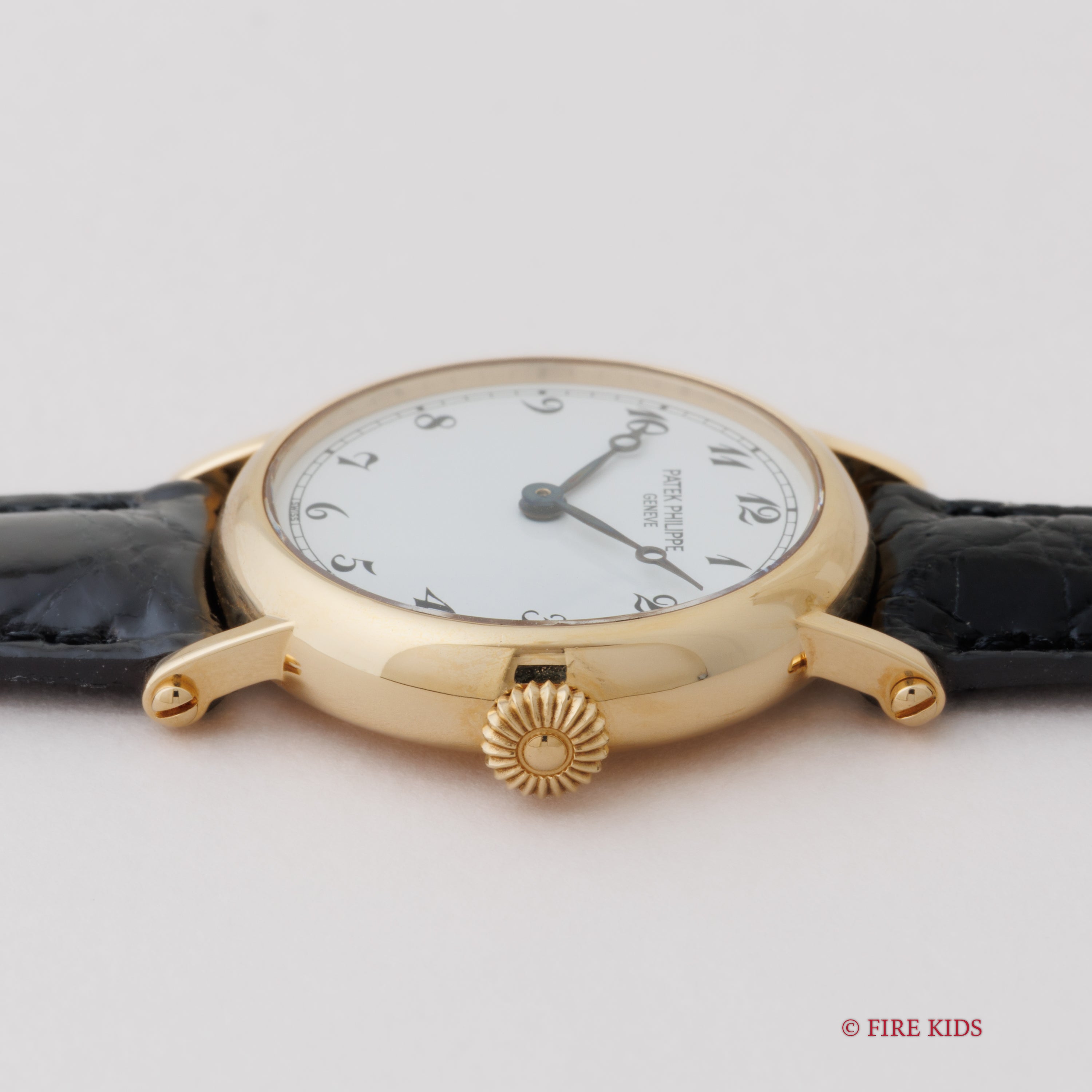 パテック・フィリップ カラトラバ オフィサー 25㎜アラビアダイヤル ブレゲ針 K18 手巻 Cal.16-250 Ref.4860 純正尾錠