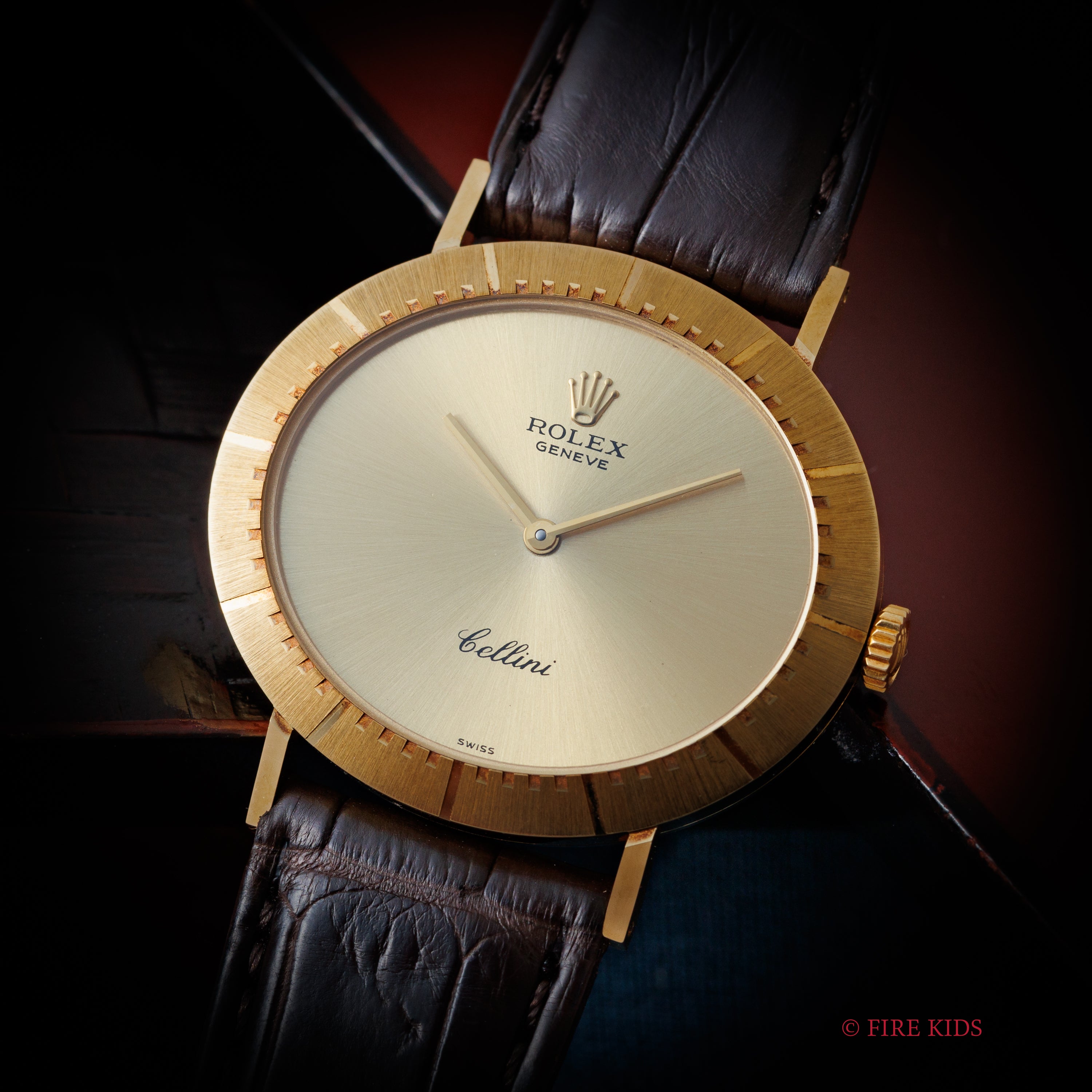 ロレックス チェリーニ 18金無垢 1990~91年製 オーバル型 手巻き Ref.4083 純正金無垢王冠尾錠