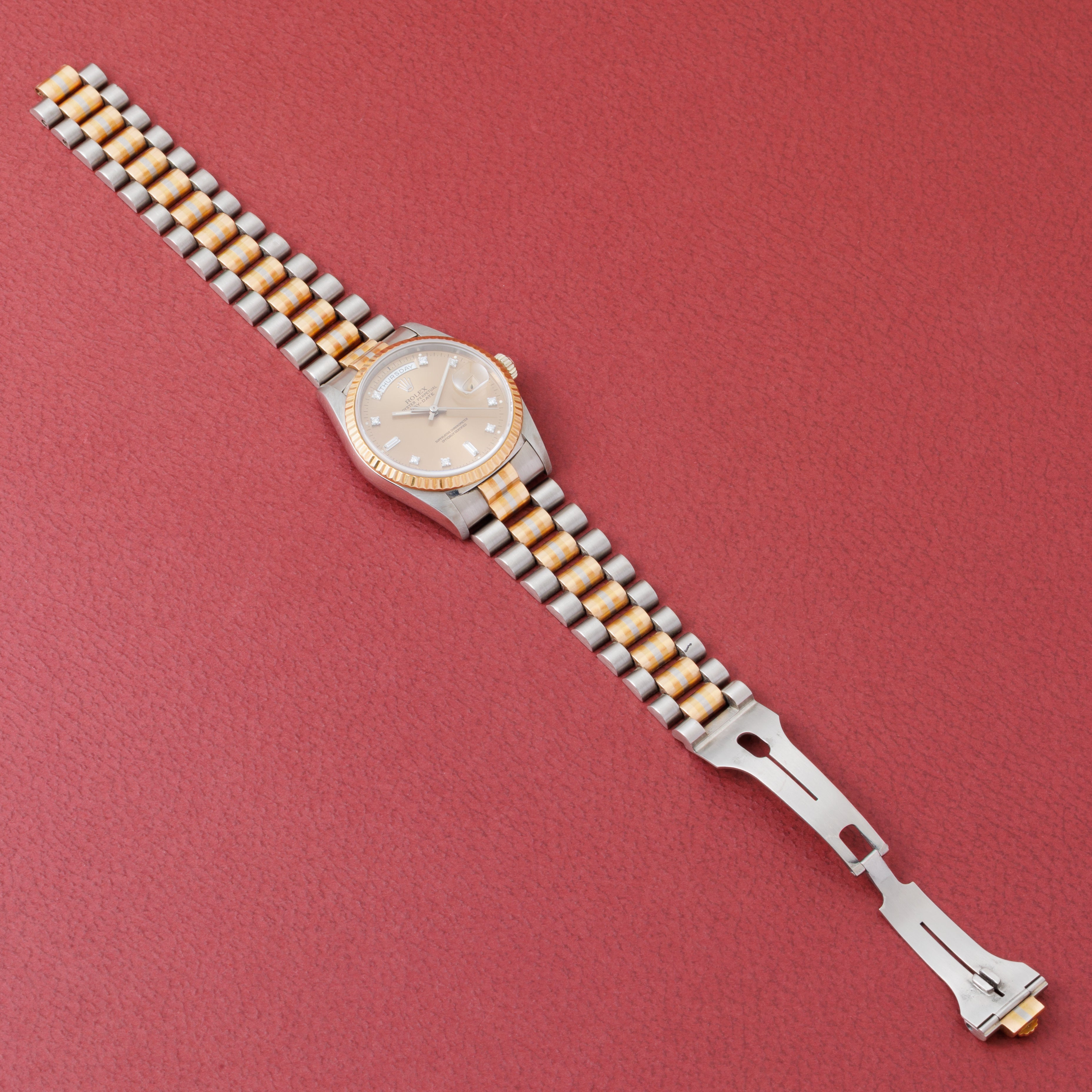 ロレックス デイデイト トリドール 10PDコッパーダイヤル 1990年～1991年製 18金無垢 Ref.18239B 箱、取説付き