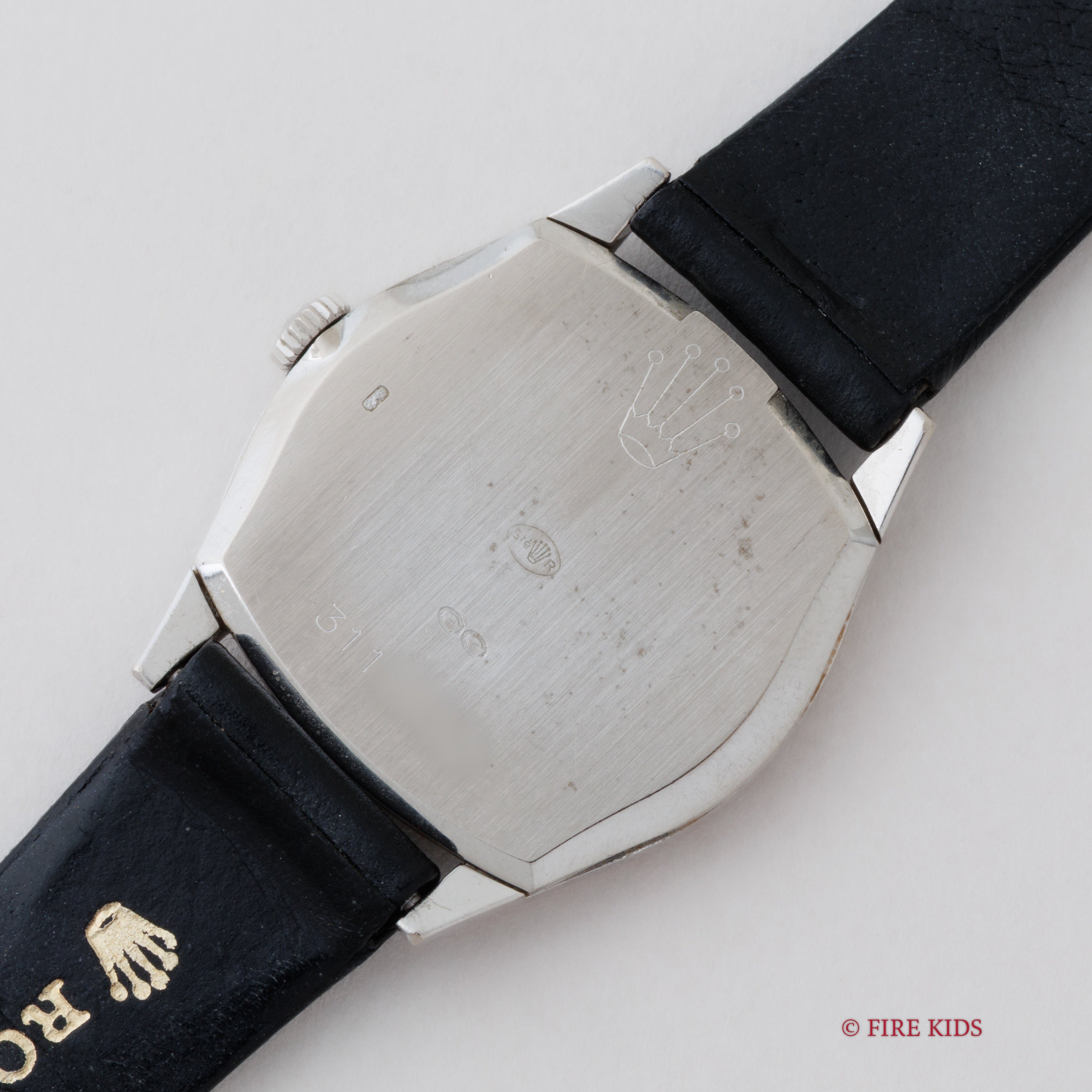 ロレックス チェリーニ レディース 1970年製 Ref.3800 18金無垢ホワイトゴールド ブルーダイヤル 純正尾錠付き