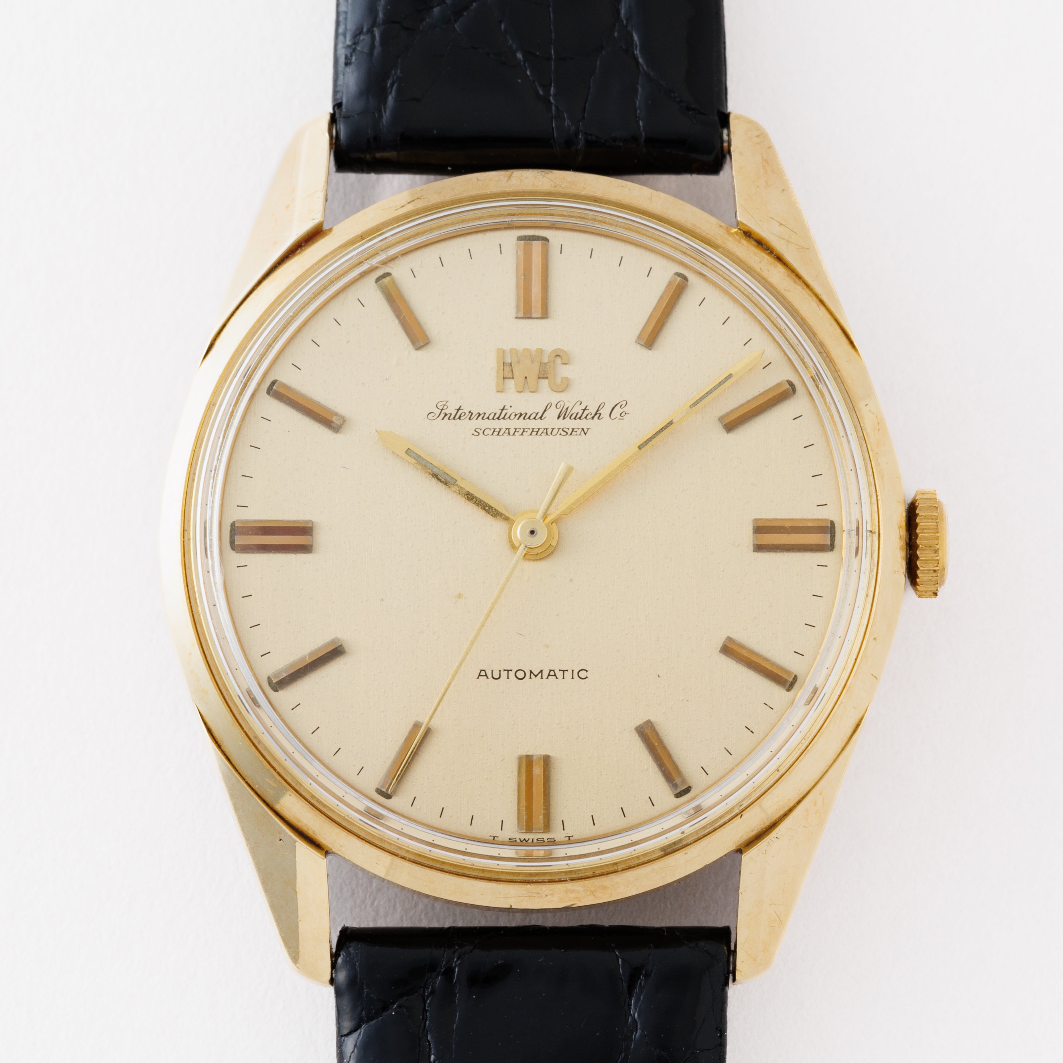 IWC 14金無垢ラウンドケース 1970年製 ペラトン式自動巻きCal.854 Ref.R910A ノンデイト