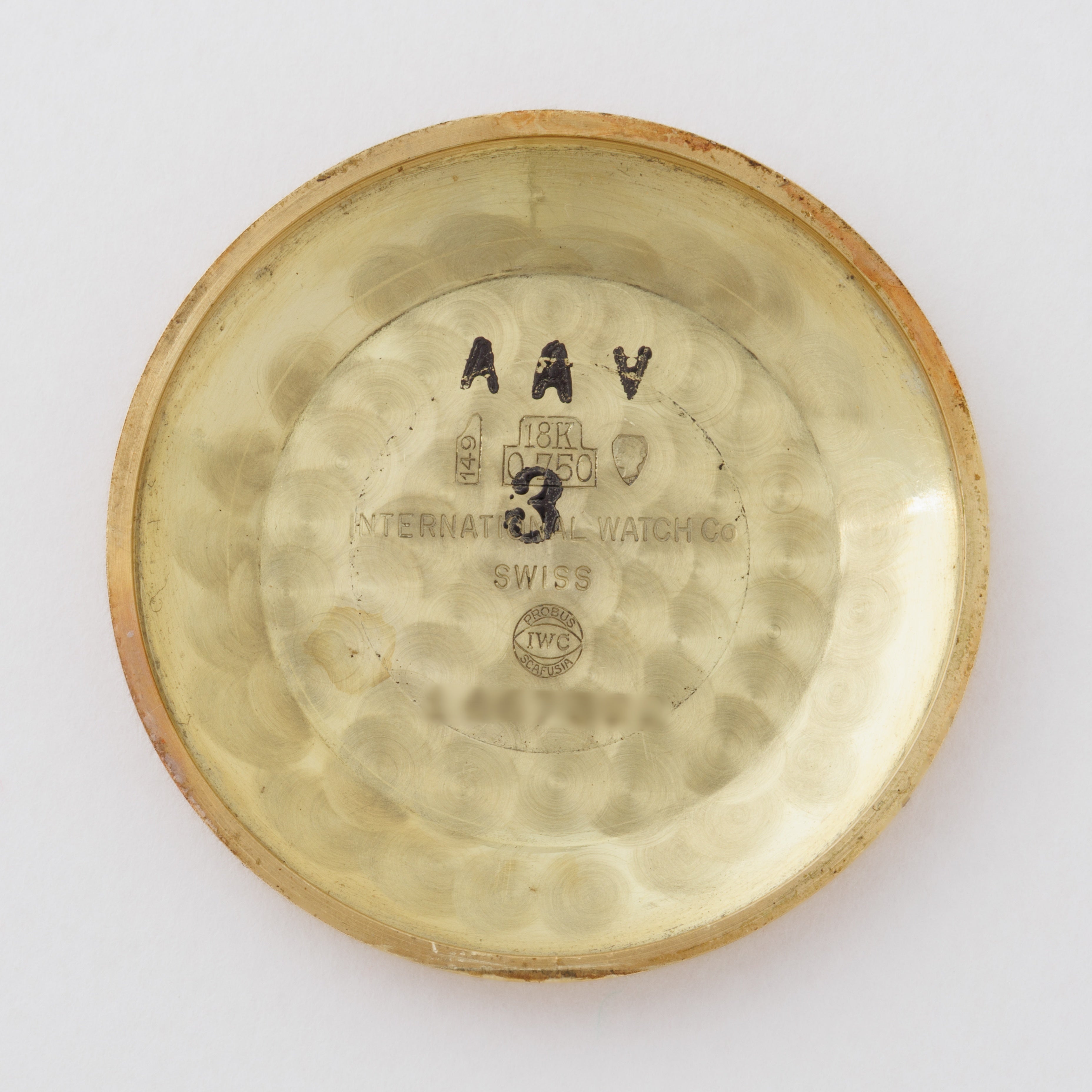 IWC 18金無垢ラウンドケース 1958年製 ペラトン式自動巻き Cal.852搭載