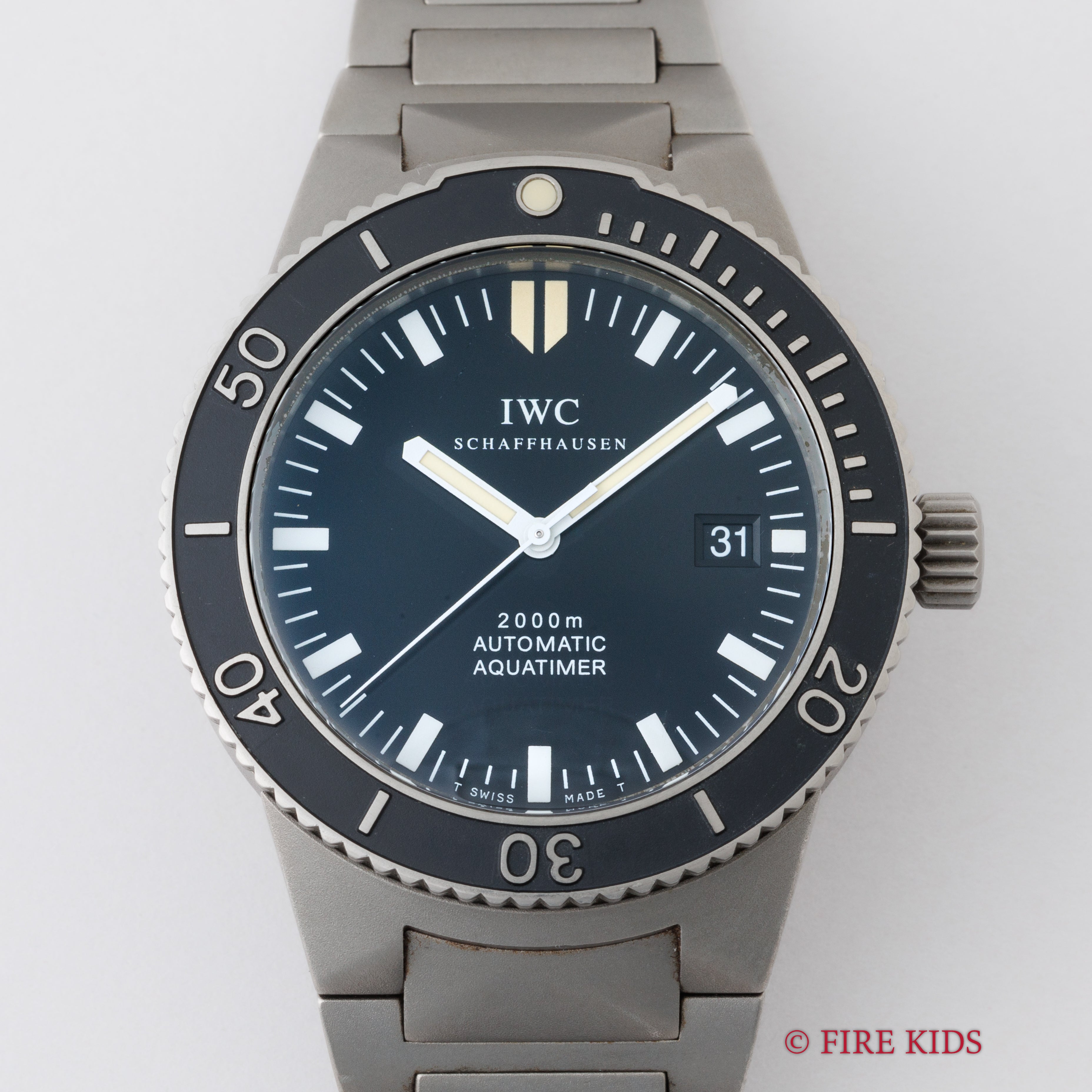 IWC 1999年製 アクアタイマー 2000m防水 チタン オールトリチウム 純正ブレス ギャラ付