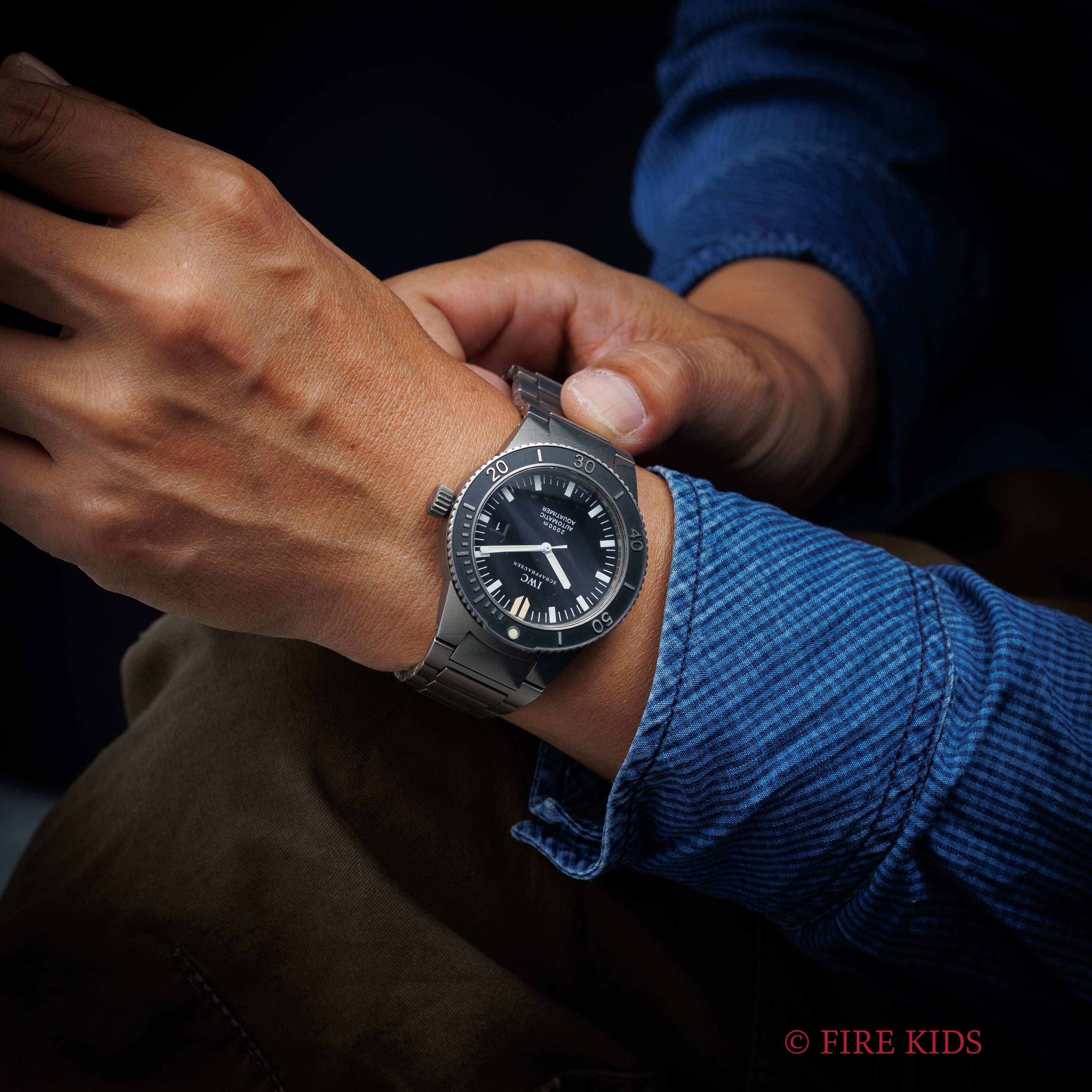 IWC 1999年製 アクアタイマー 2000m防水 チタン オールトリチウム 純正ブレス ギャラ付