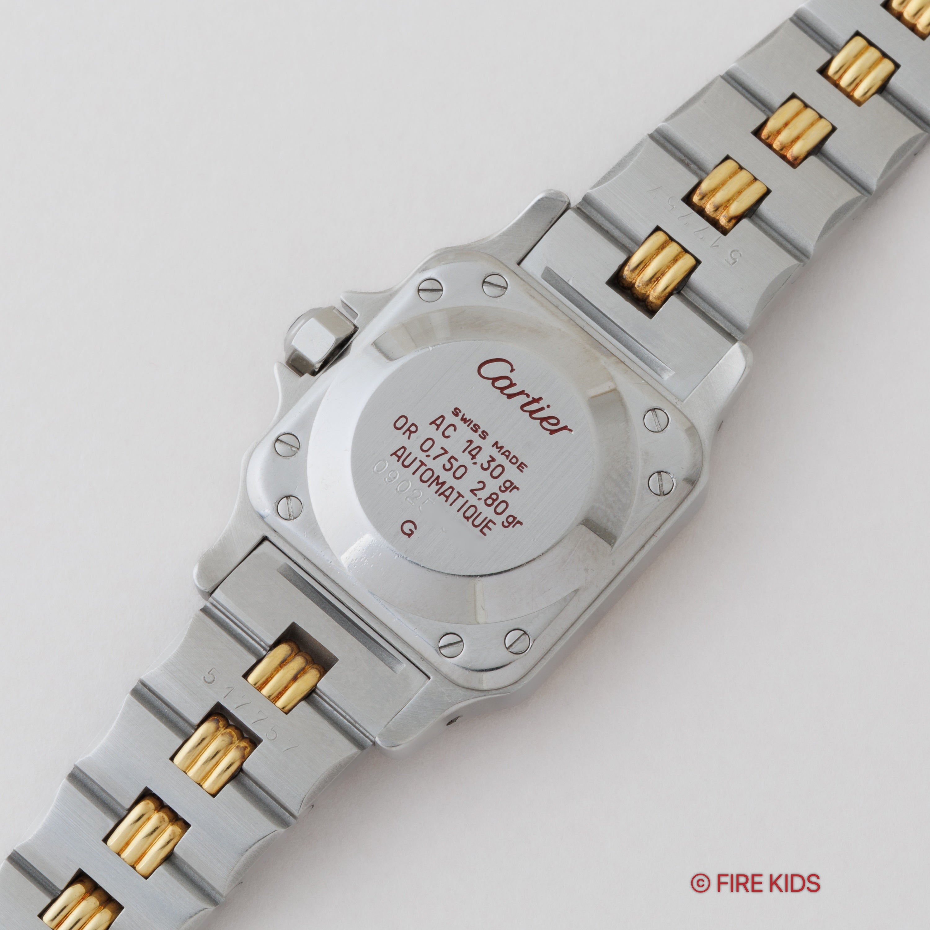 カルティエ サントス 1980年代製 Ref.0902 SMサイズ コンビ ゴドロンブレス