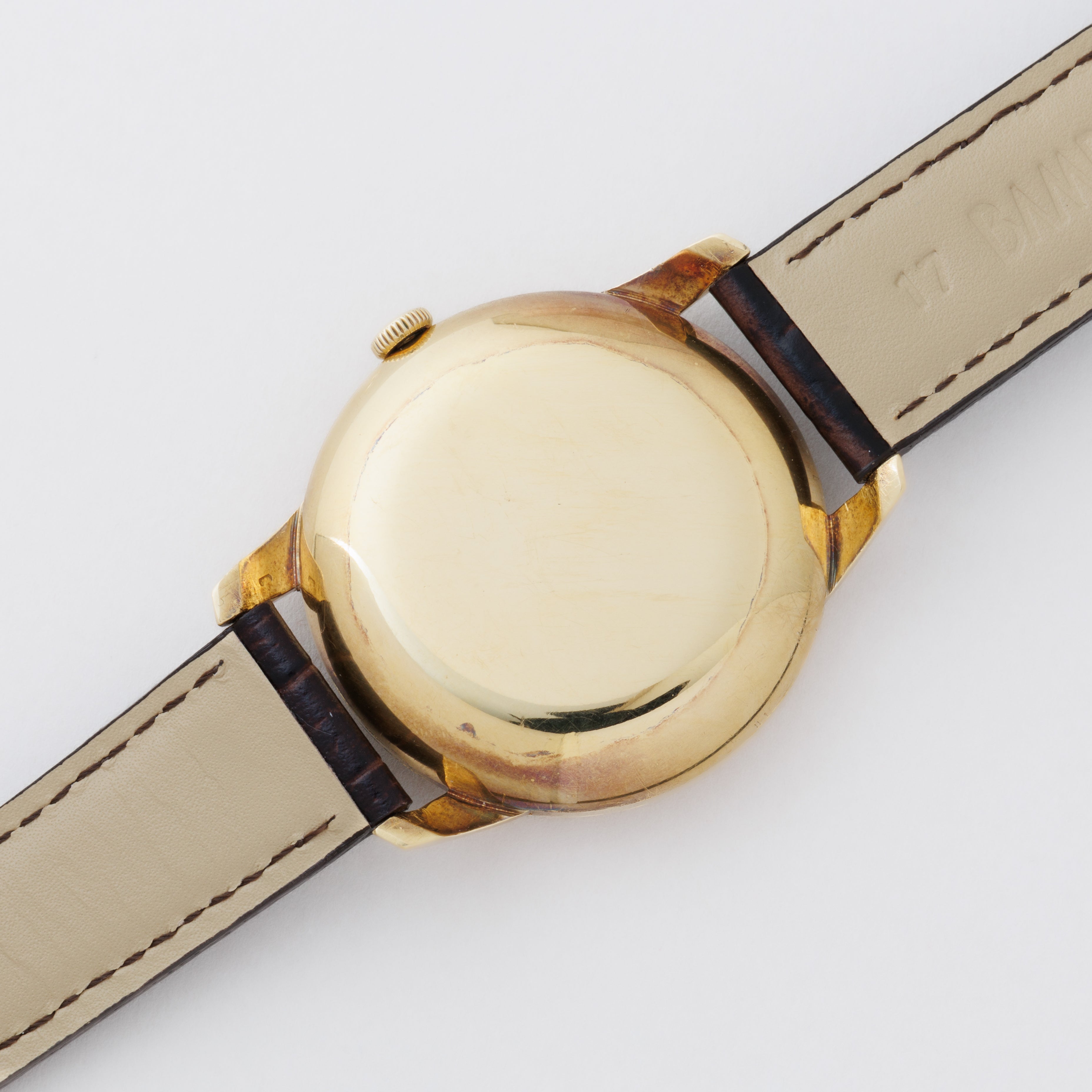 IWC ラウンドケース 18金無垢 1954年製 ブラックミラーダイヤル 箱付き