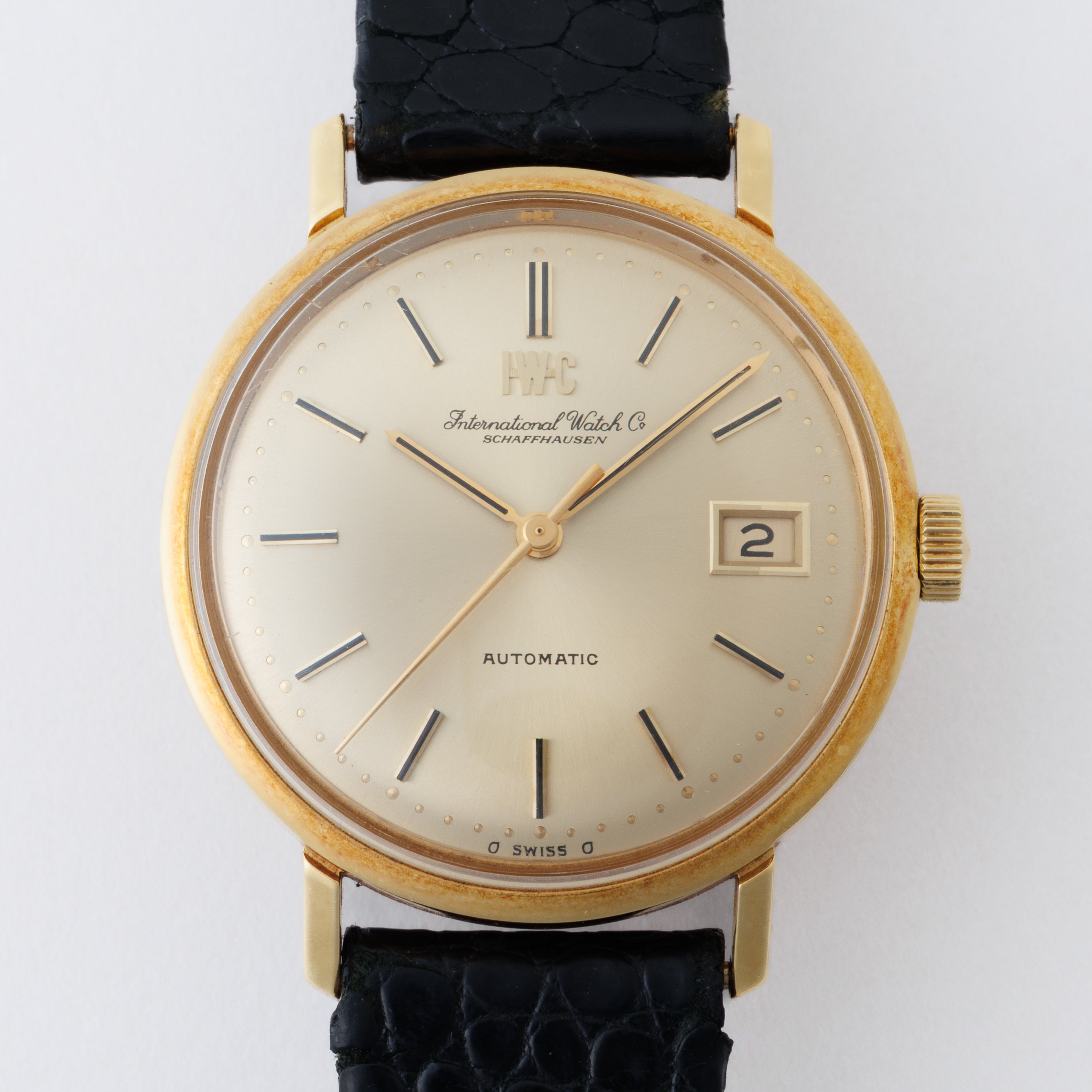 IWC 18金無垢オートマチック 1977年製 ペラトン式自動巻 Cal.8541B  純正GF尾錠付き