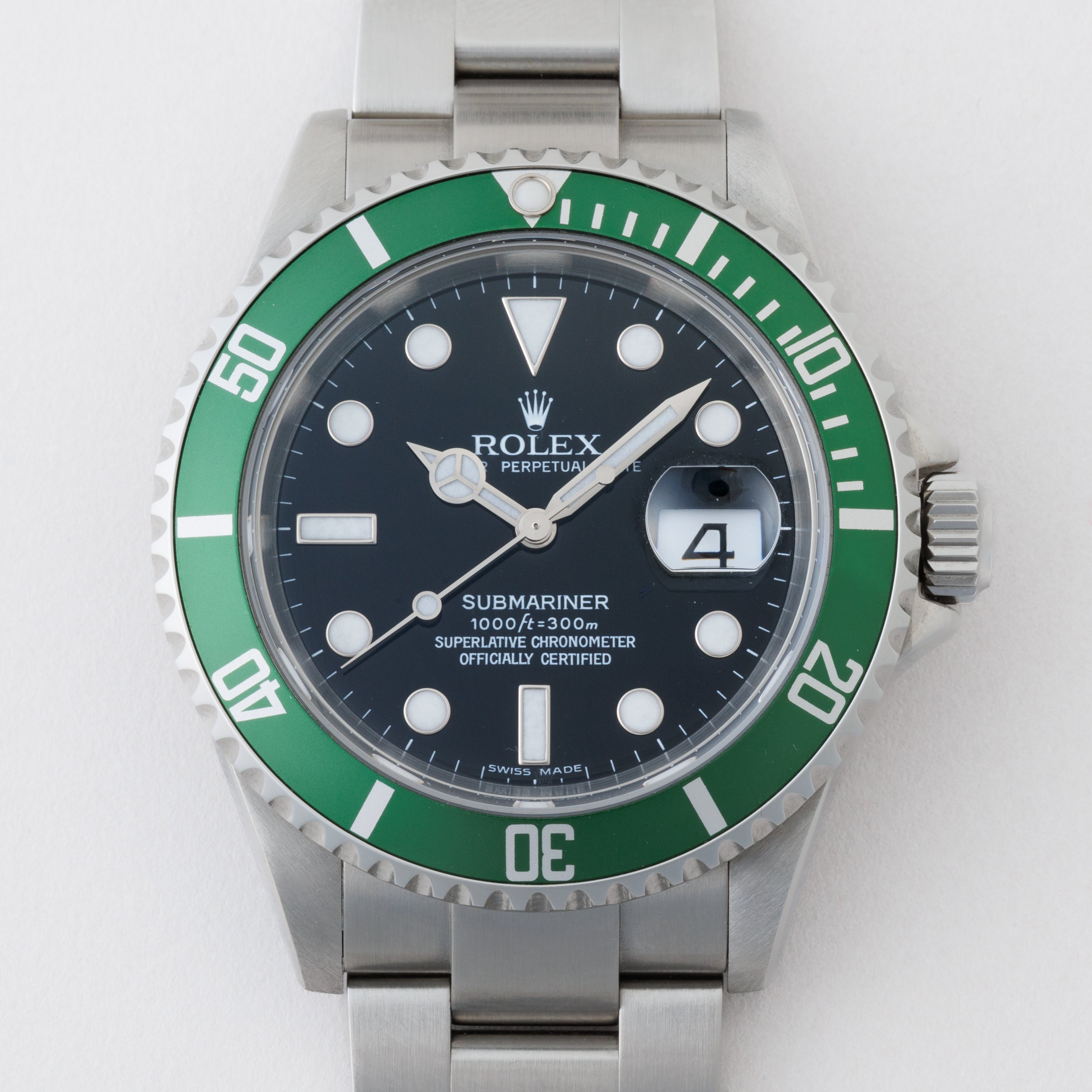 ロレックス サブマリーナー Ref.16610LV グリーンサブ 2005年製 保証書請求はがき付き