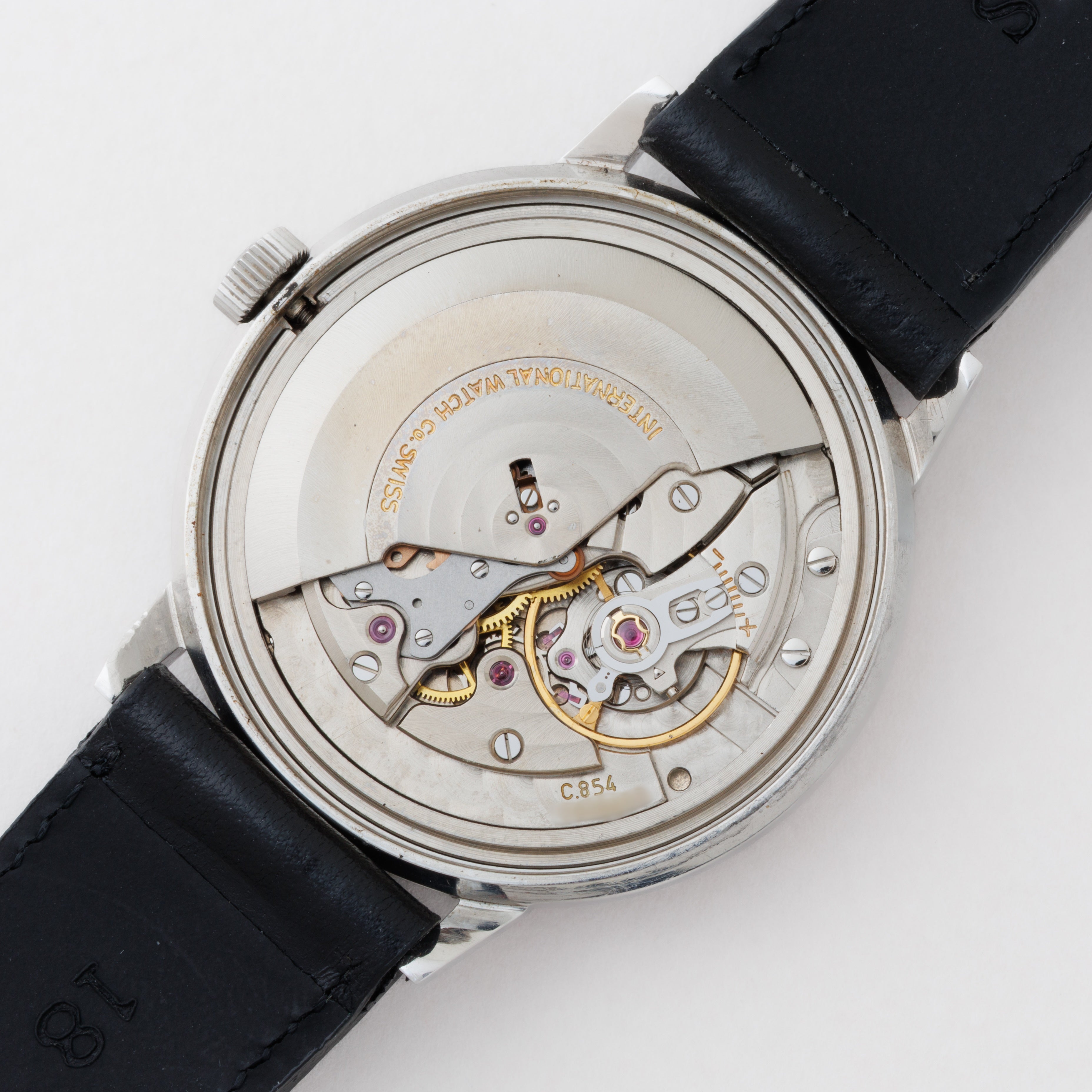 IWC ラウンドモデル オートマチック チューラーダブルネーム ホワイトローマンダイヤル 1969年製 お魚リューズ