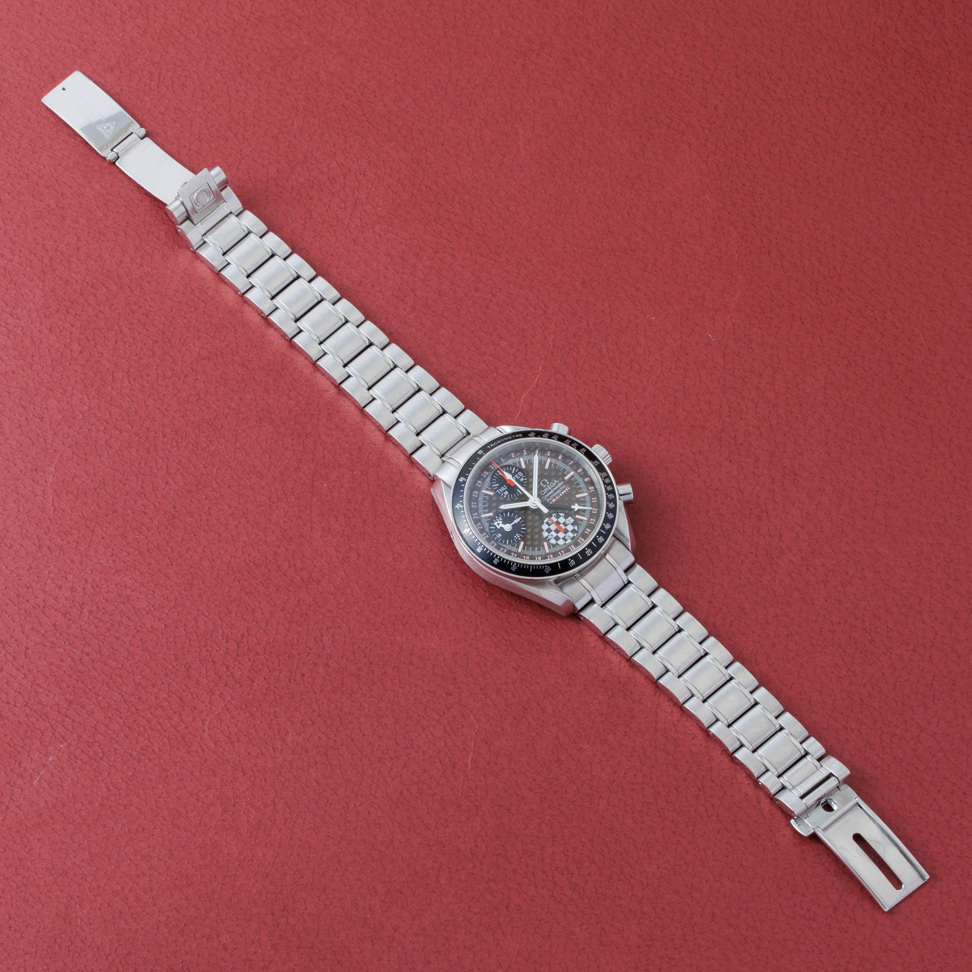 オメガ スピードマスター レーシング 2002年製 Ref.3529.50 シューマッハ 5555本限定 箱、ギャラ付き