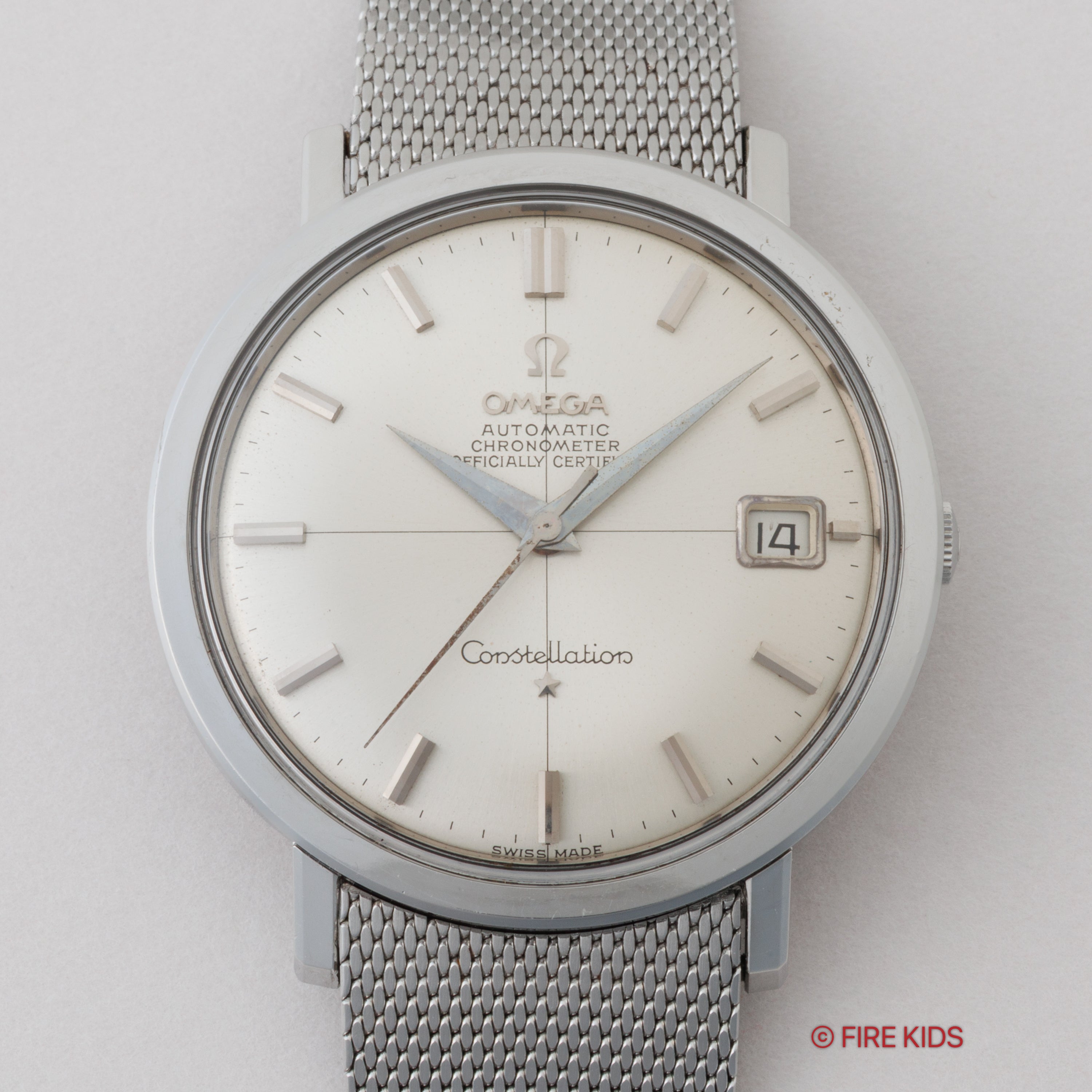 オメガ コンステレーション クロスライン ラウンドケース 1966年製 Ref.168.004 純正ブレス、ギャラ付き