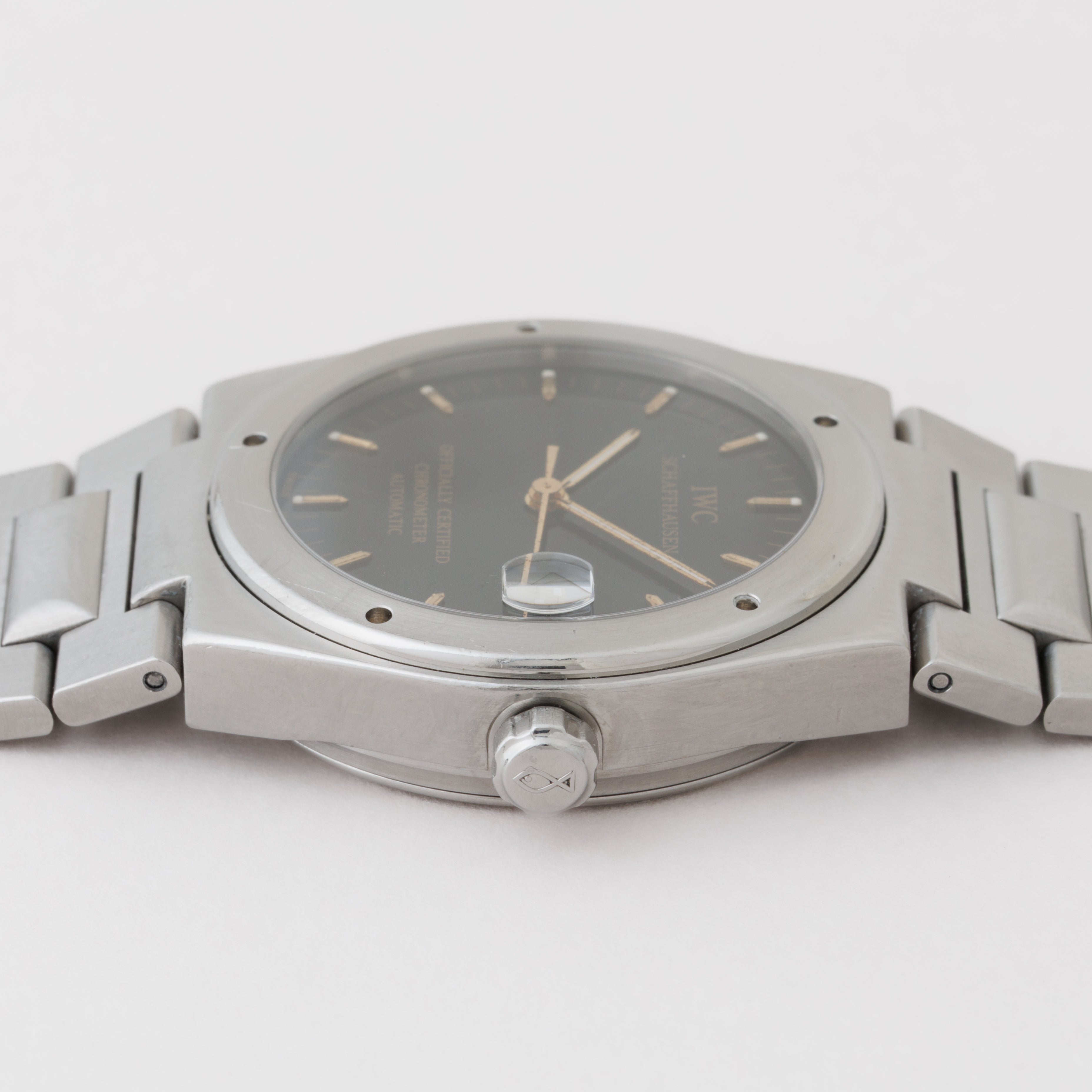 IWC インヂュニア ブラック文字盤 自動巻き 1996年製 Ref.3521 Cal.887/2 ギャラ付き