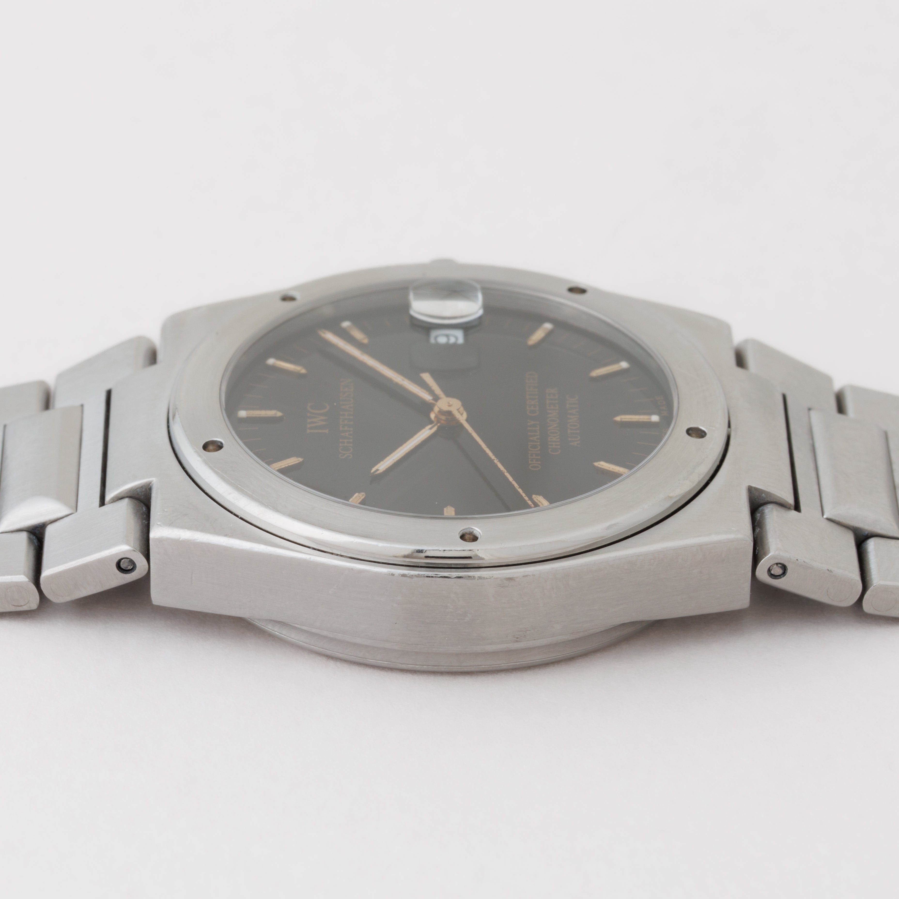 IWC インヂュニア ブラック文字盤 自動巻き 1996年製 Ref.3521 Cal.887/2 ギャラ付き