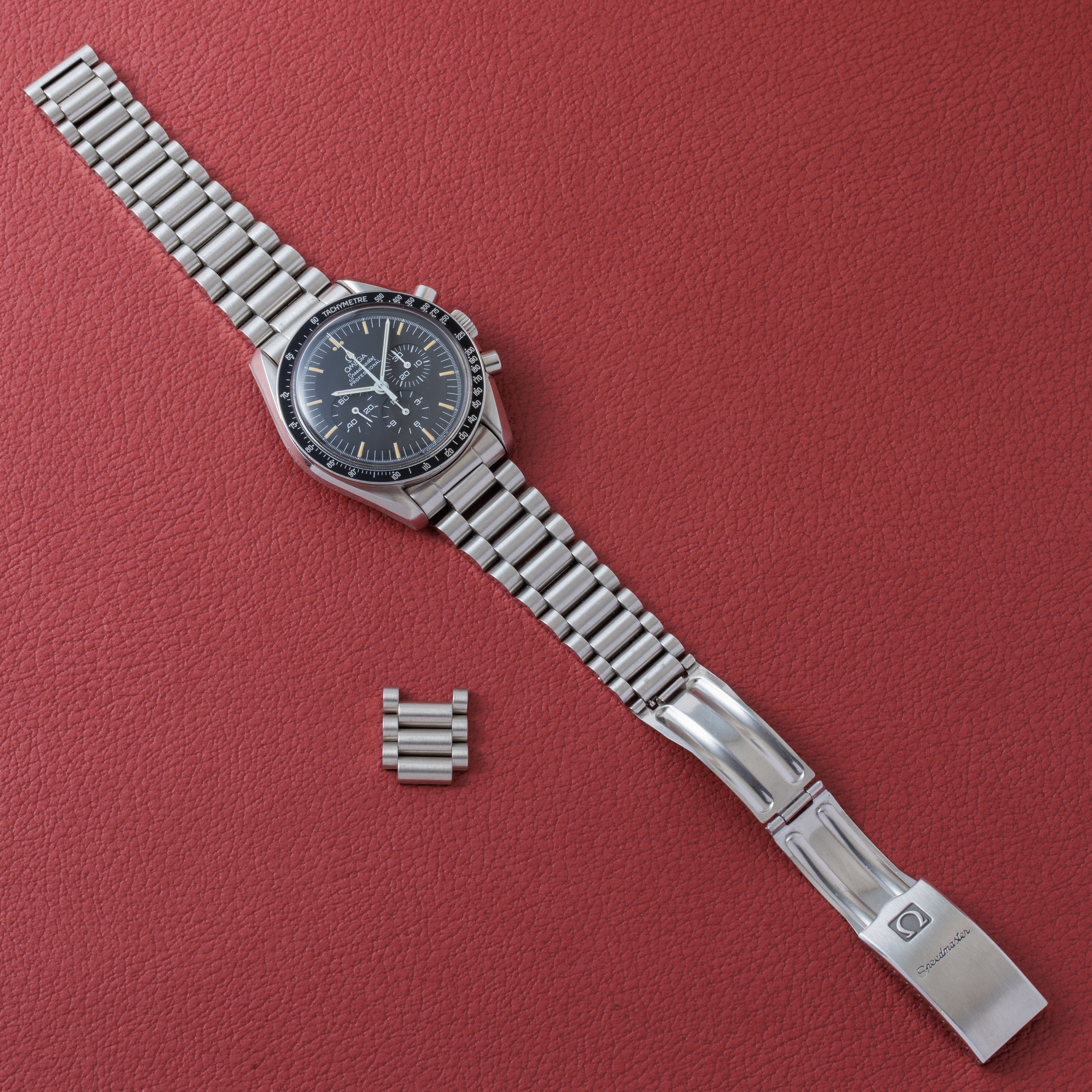 オメガ スピードマスタープロフェッショナル 1989年製 Ref.145.022 5th 20周年記念 下がりr 箱、ギャラ、冊子付き