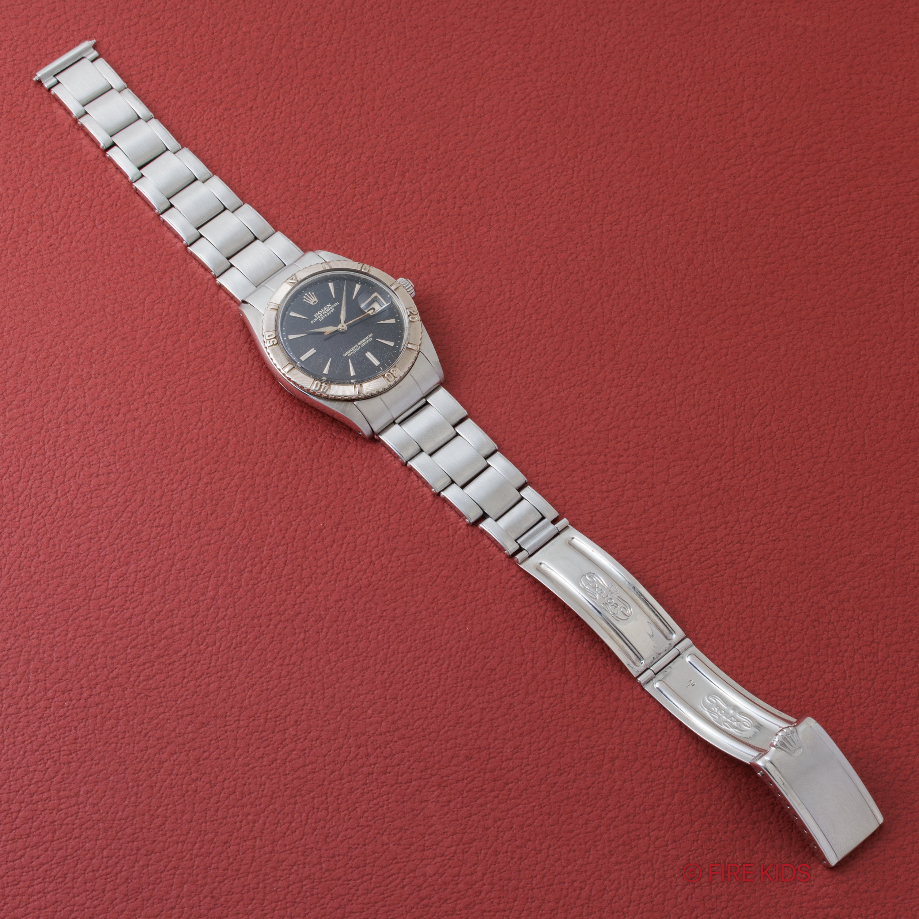 ロレックス サンダーバード 自動巻き 1961年製 ブラックギルトダイヤル Ref.1625 夜光無し パイロットウォッチ